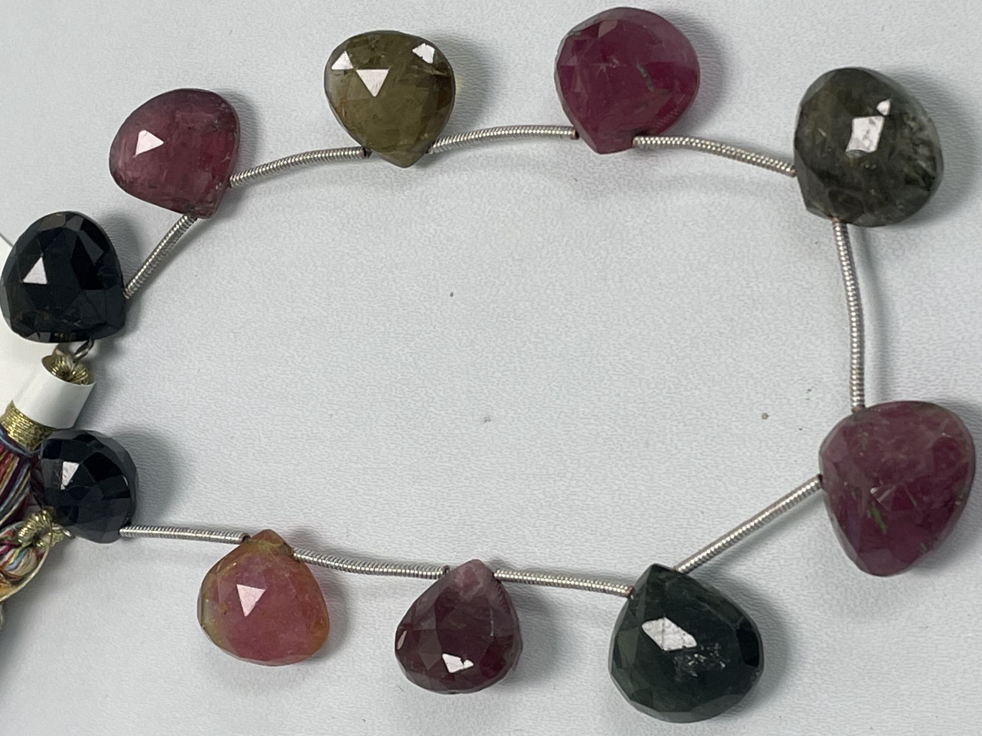 Multi Tourmaline Heart Faceted