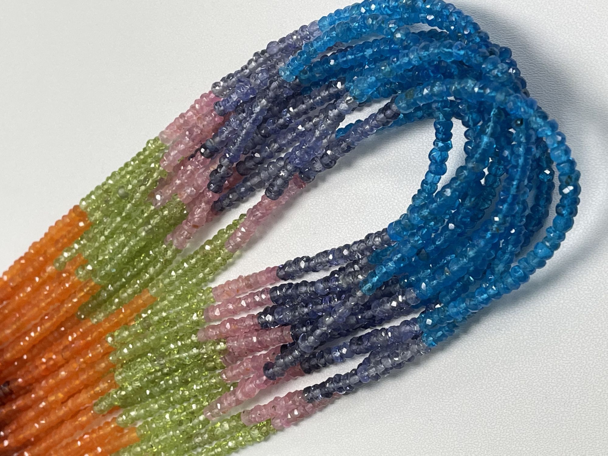 Multistone Rondelle Faceted