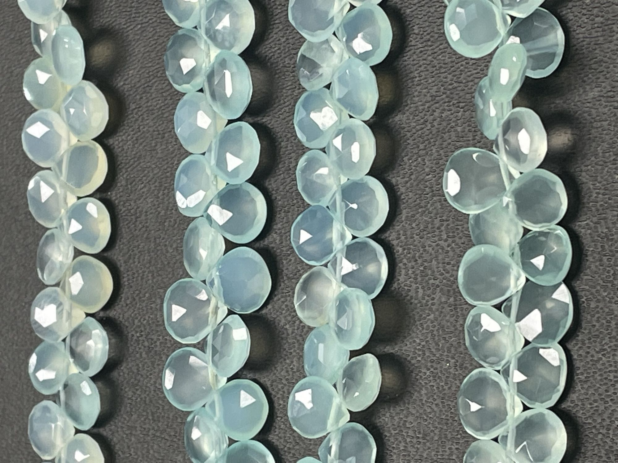 Aqua Chalcedony Heart Faceted