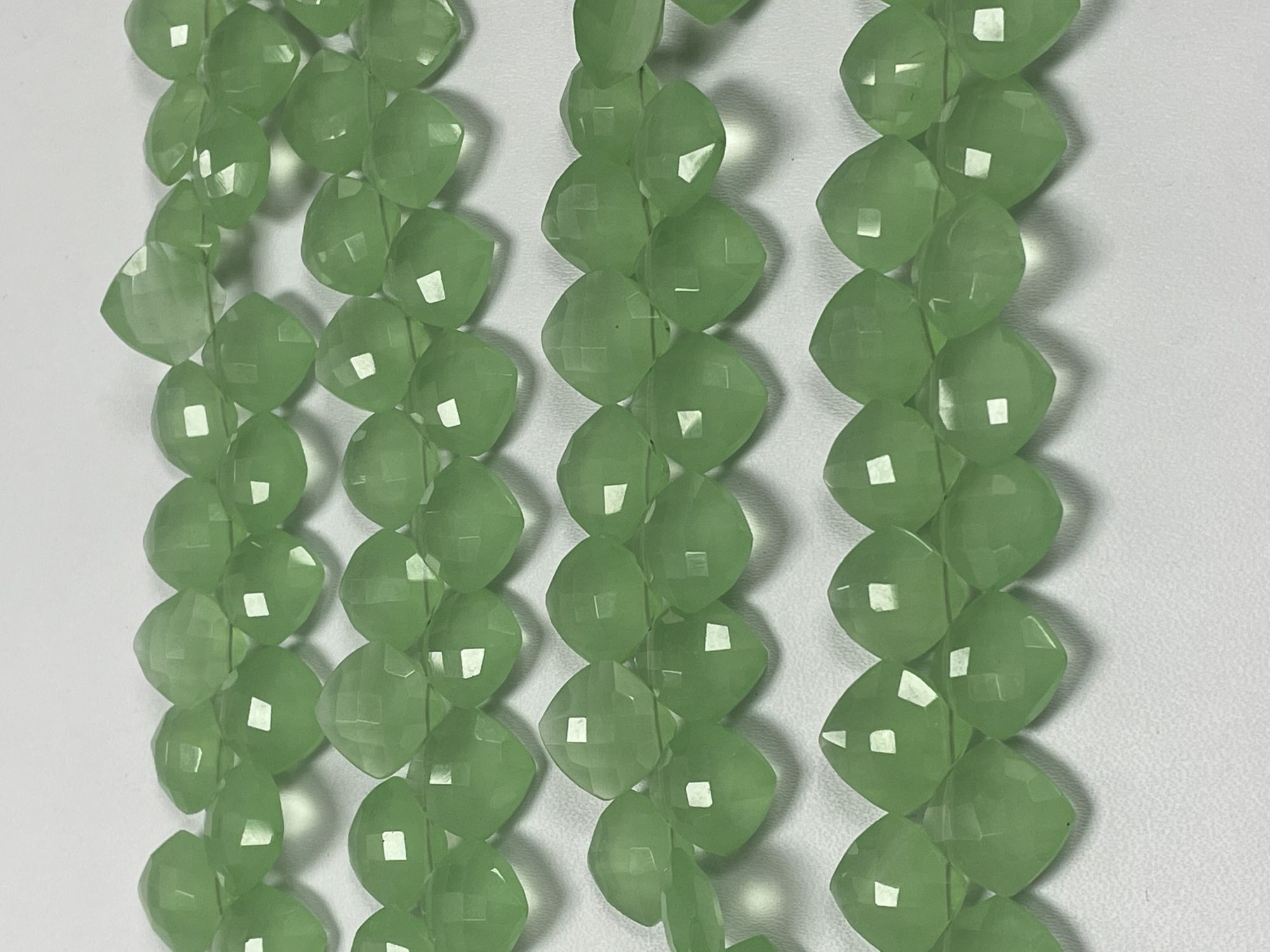 Green Chalcedony Cushion Faceted