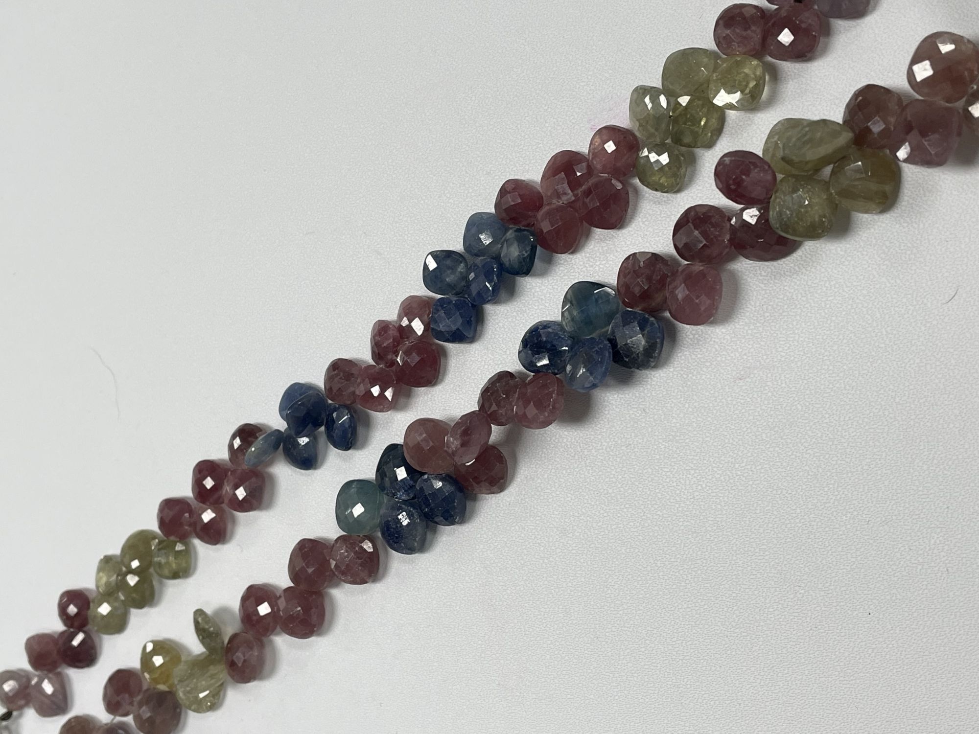 Multi Color Sapphire Cushion Faceted