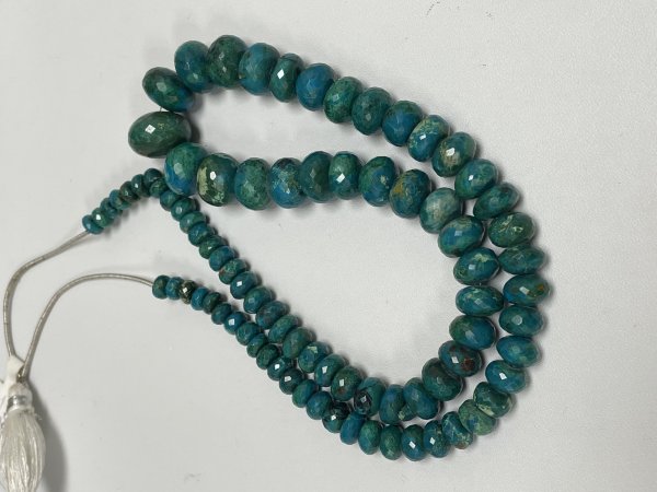 Chrysocolla Rondelle Faceted