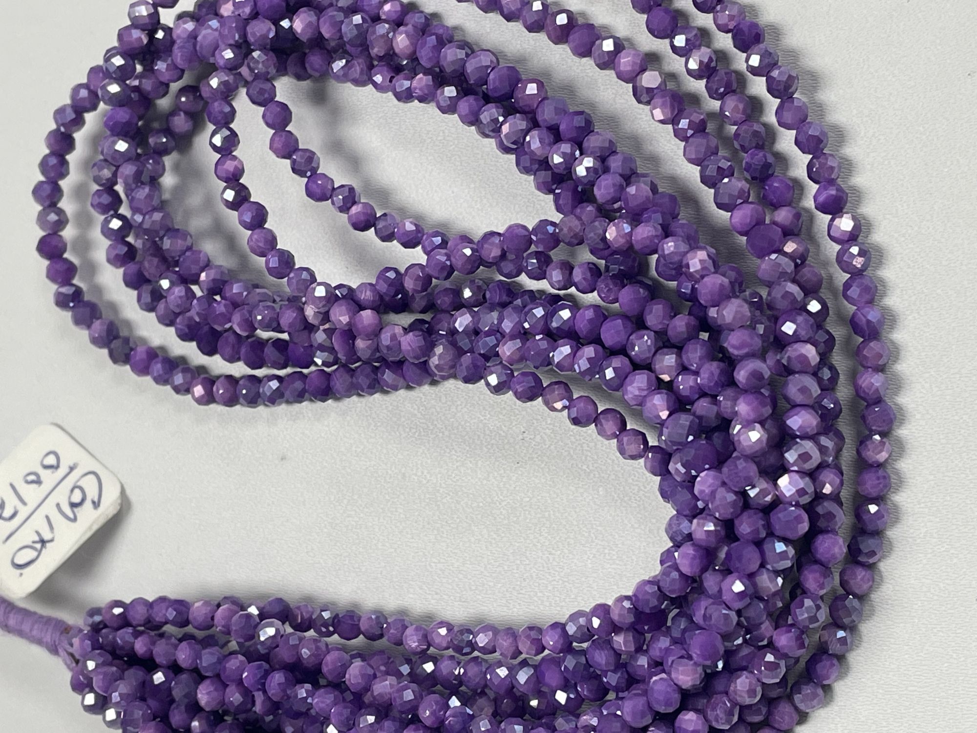 Purple Moonstone Rondelle Faceted Coated