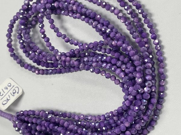 Purple Moonstone Rondelle Faceted ( Coated)