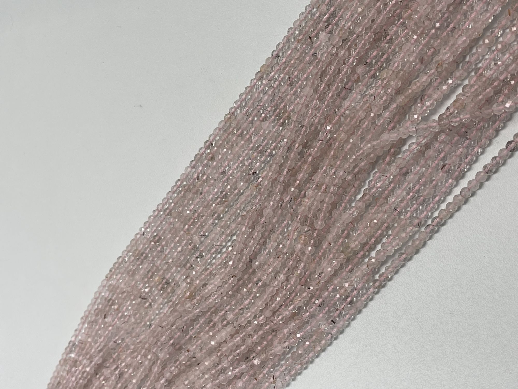 Rose Quartz Rondelle Faceted