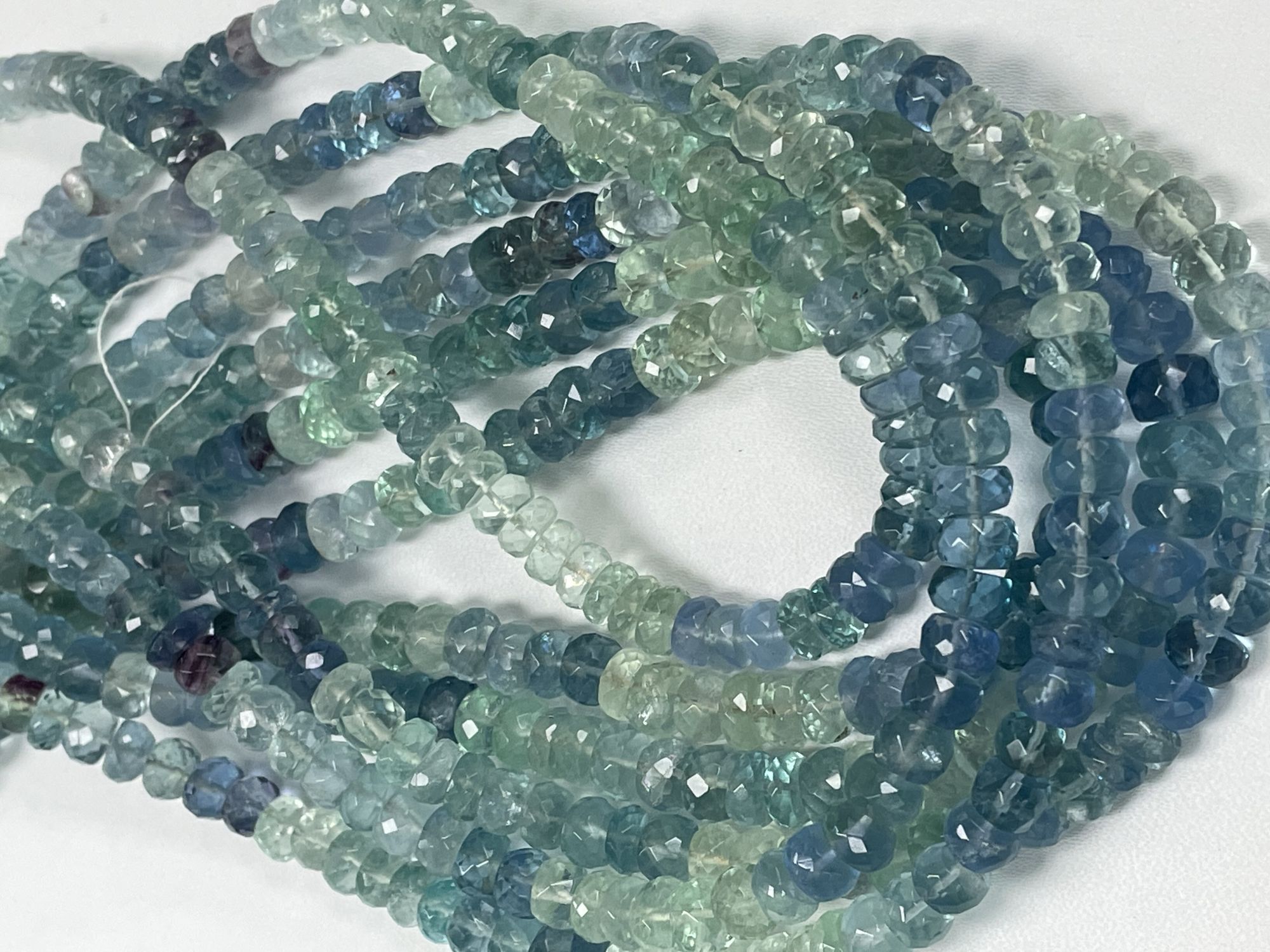 Fluorite Rondelle Faceted