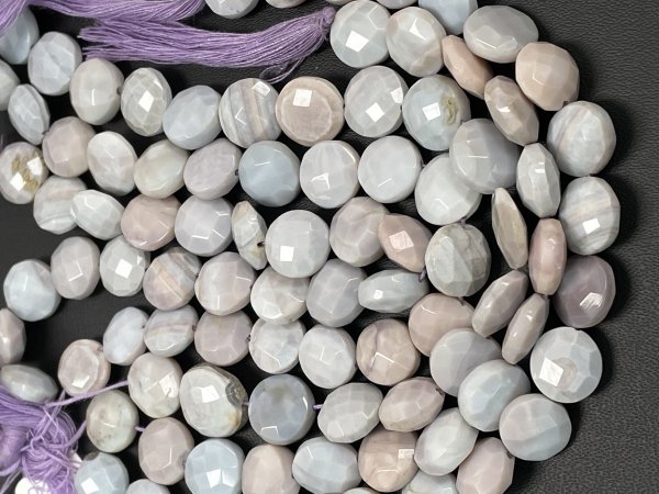 Purple Opal Coin Faceted
