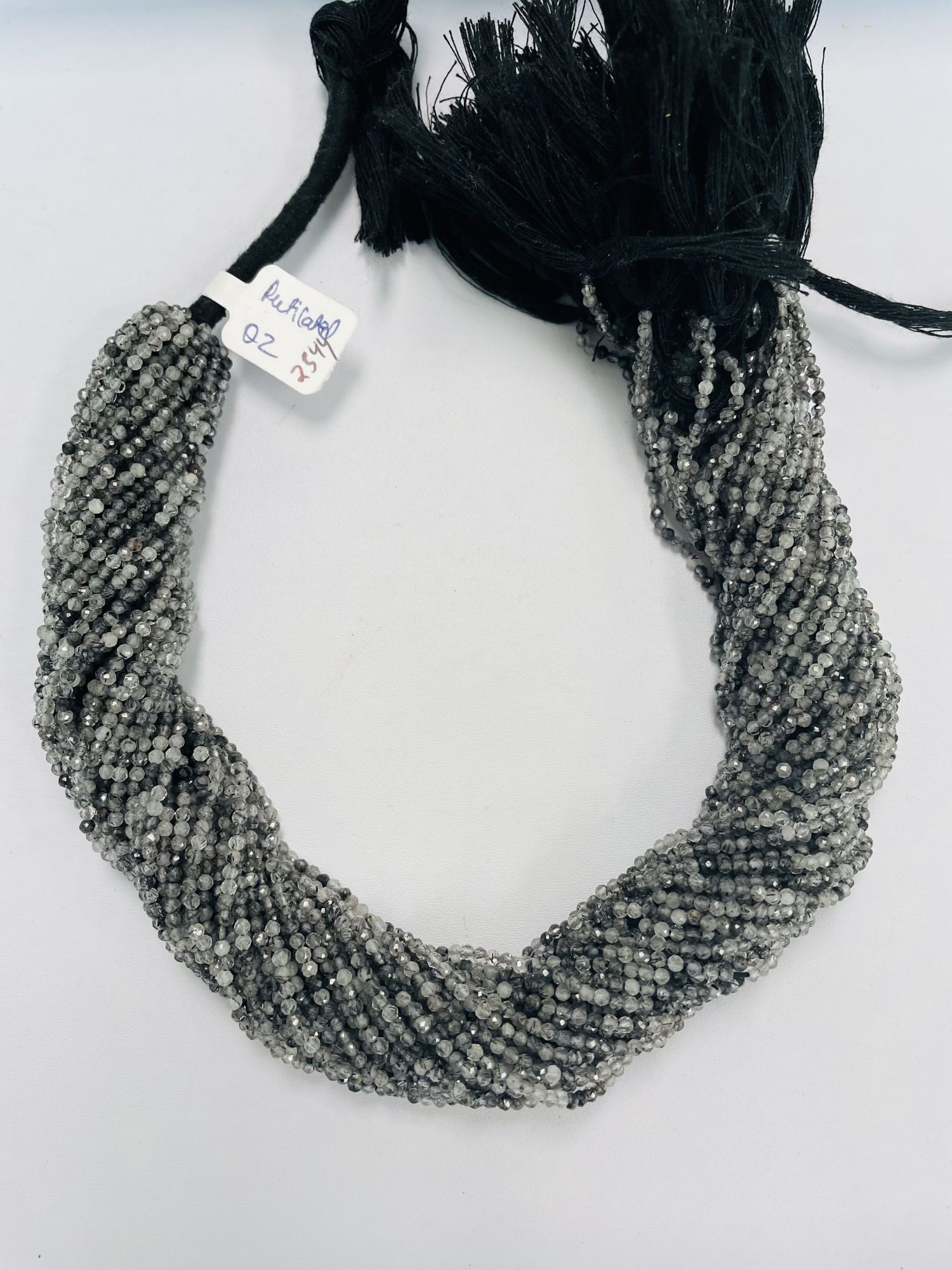 Rutilated Quartz Rondelle Faceted