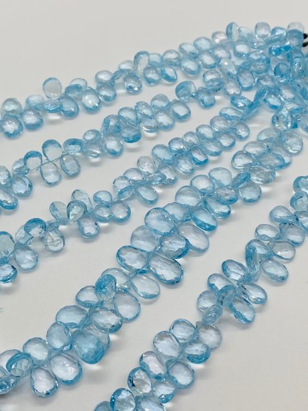 Sky Blue Topaz Pears Faceted