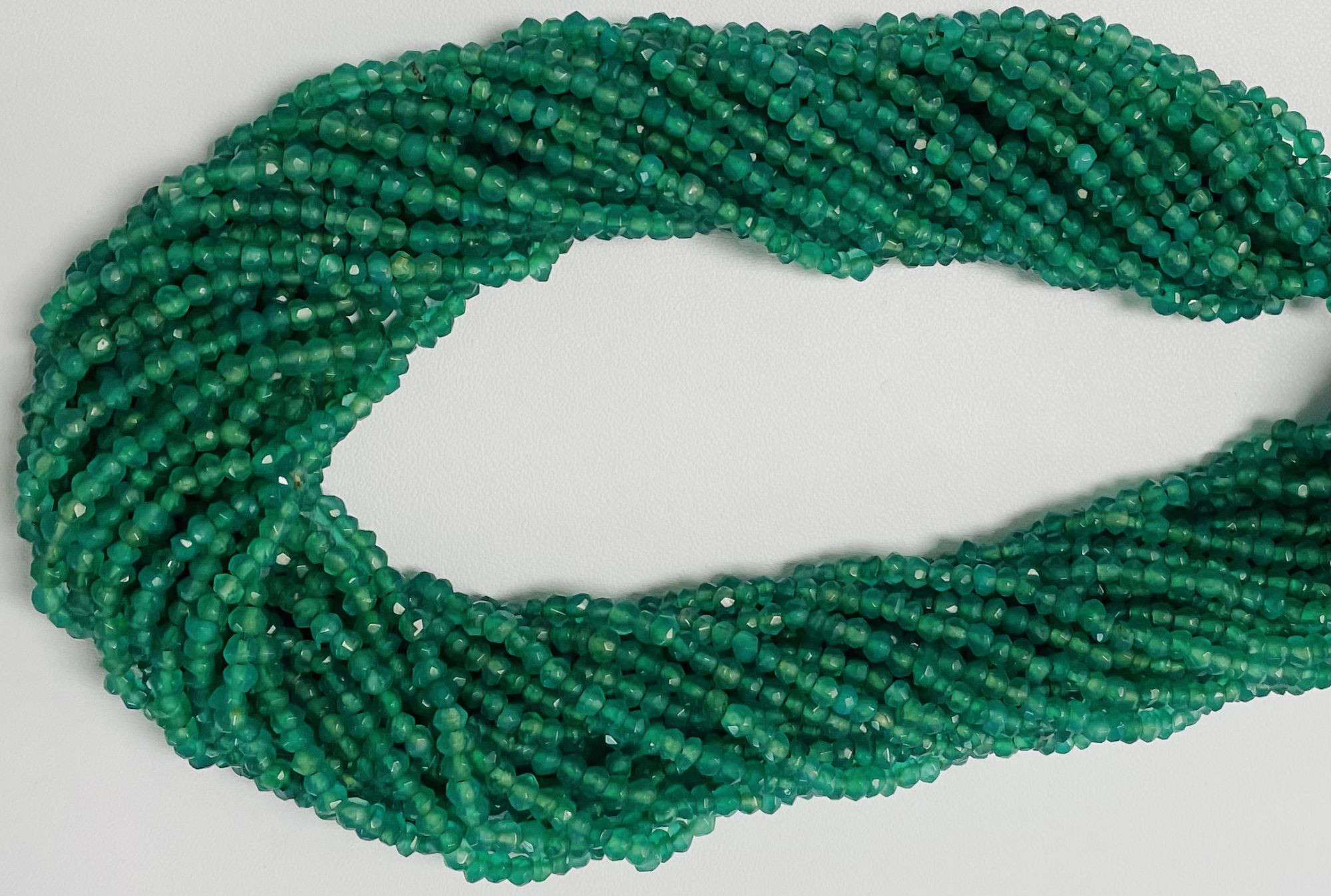 Green Quartz Rondelle Faceted