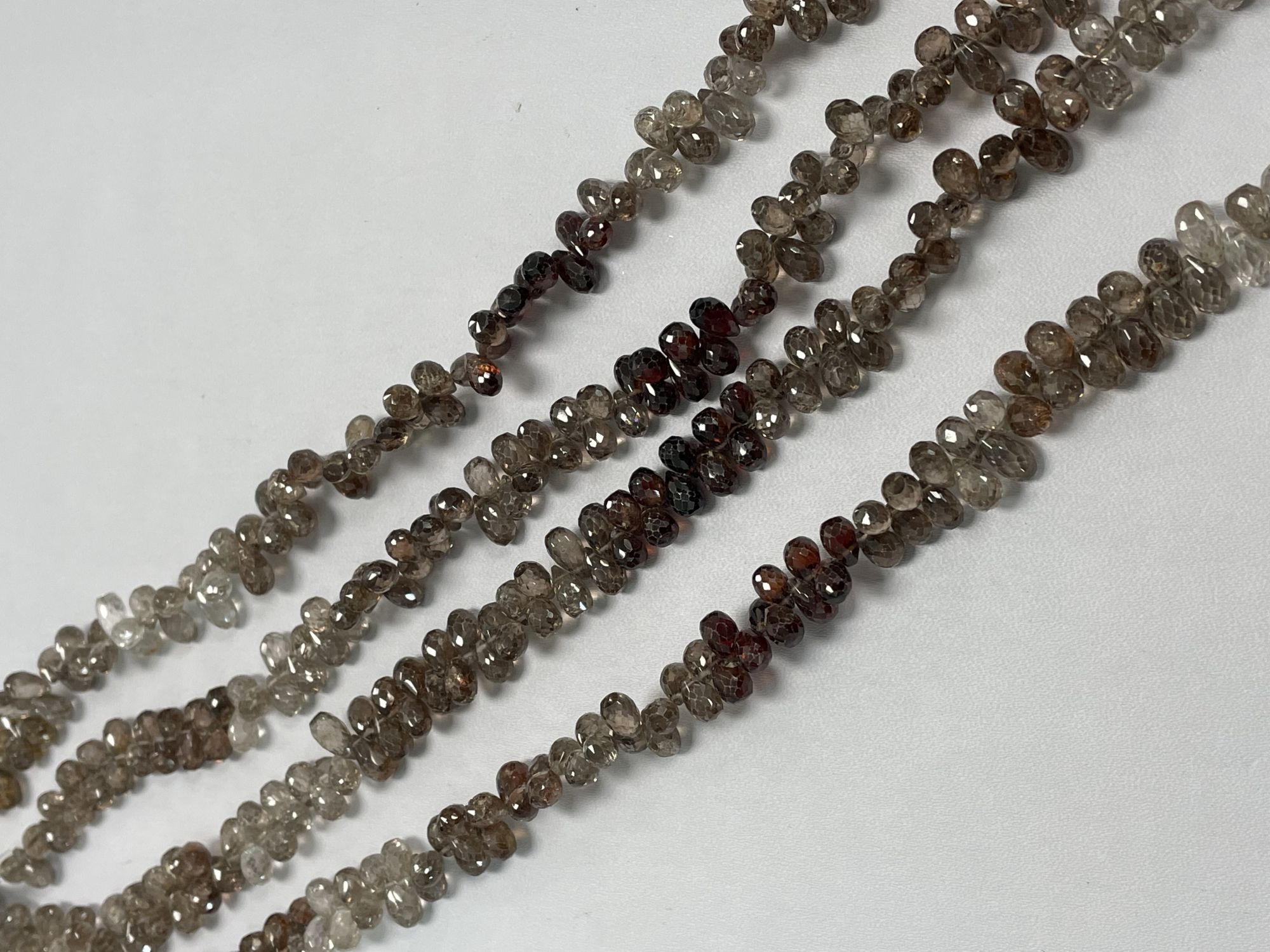 Shaded Brown Zircon Drop Faceted