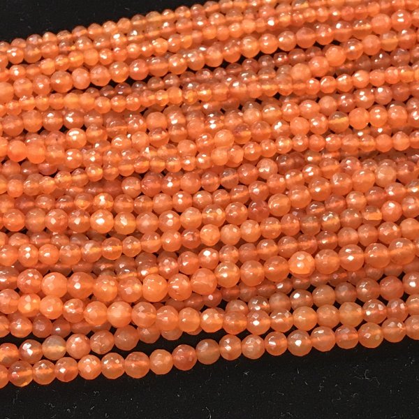 Carnelian Rounds Faceted
