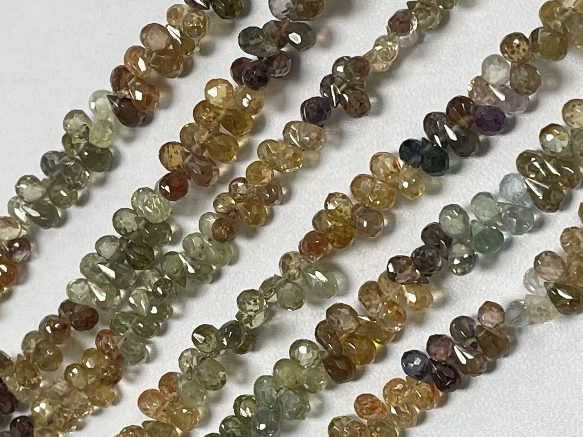 Multi Zircon Drop Faceted