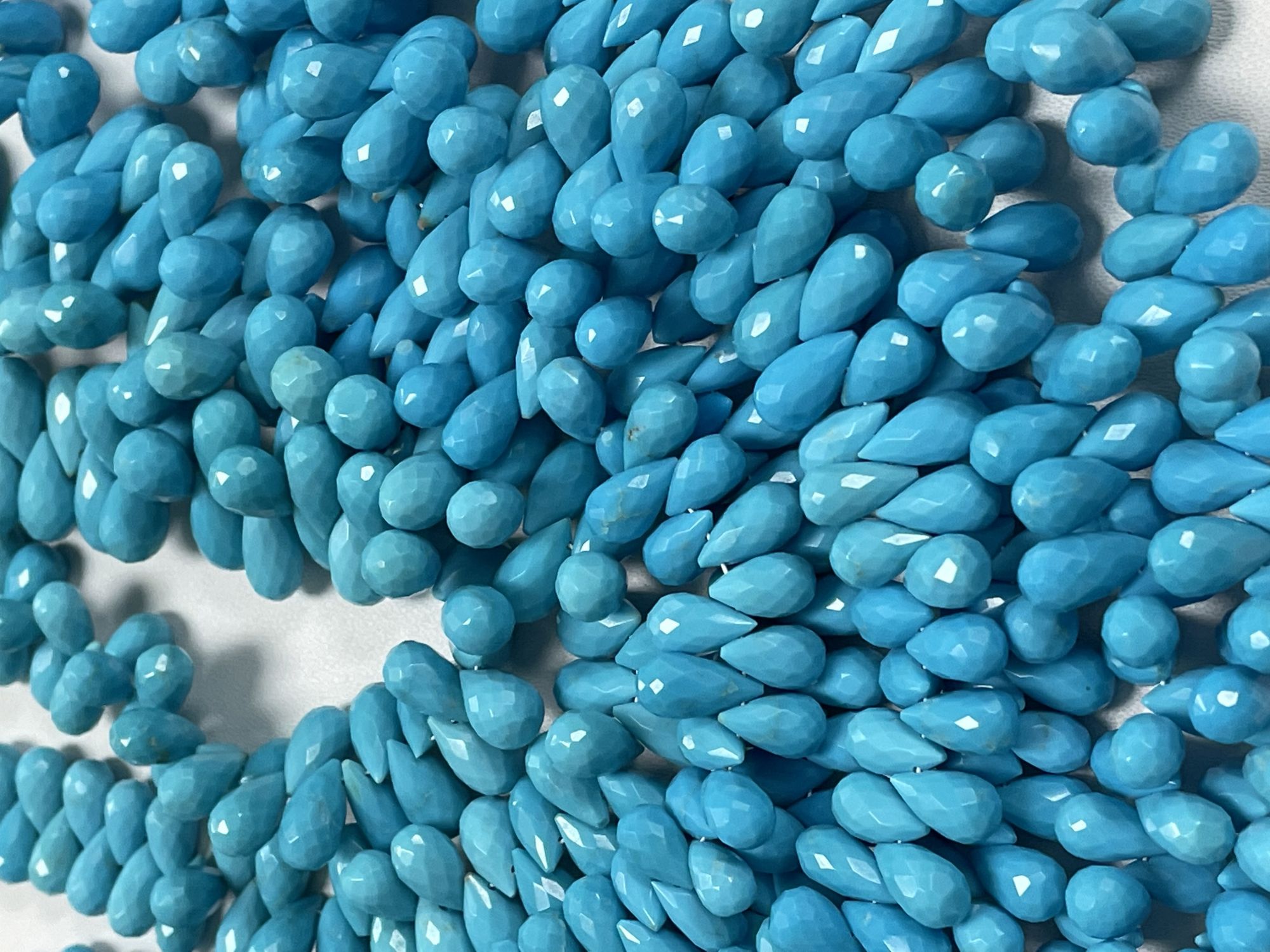 Turquoise Drop Faceted