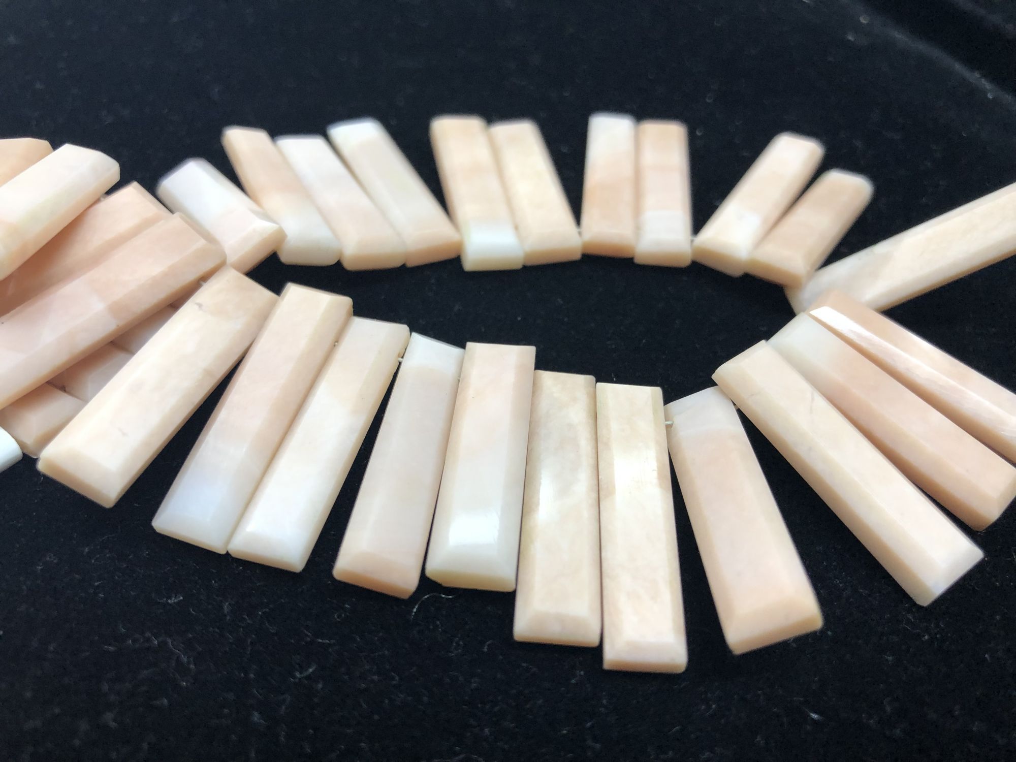 Pink Opal Rectangles Faceted