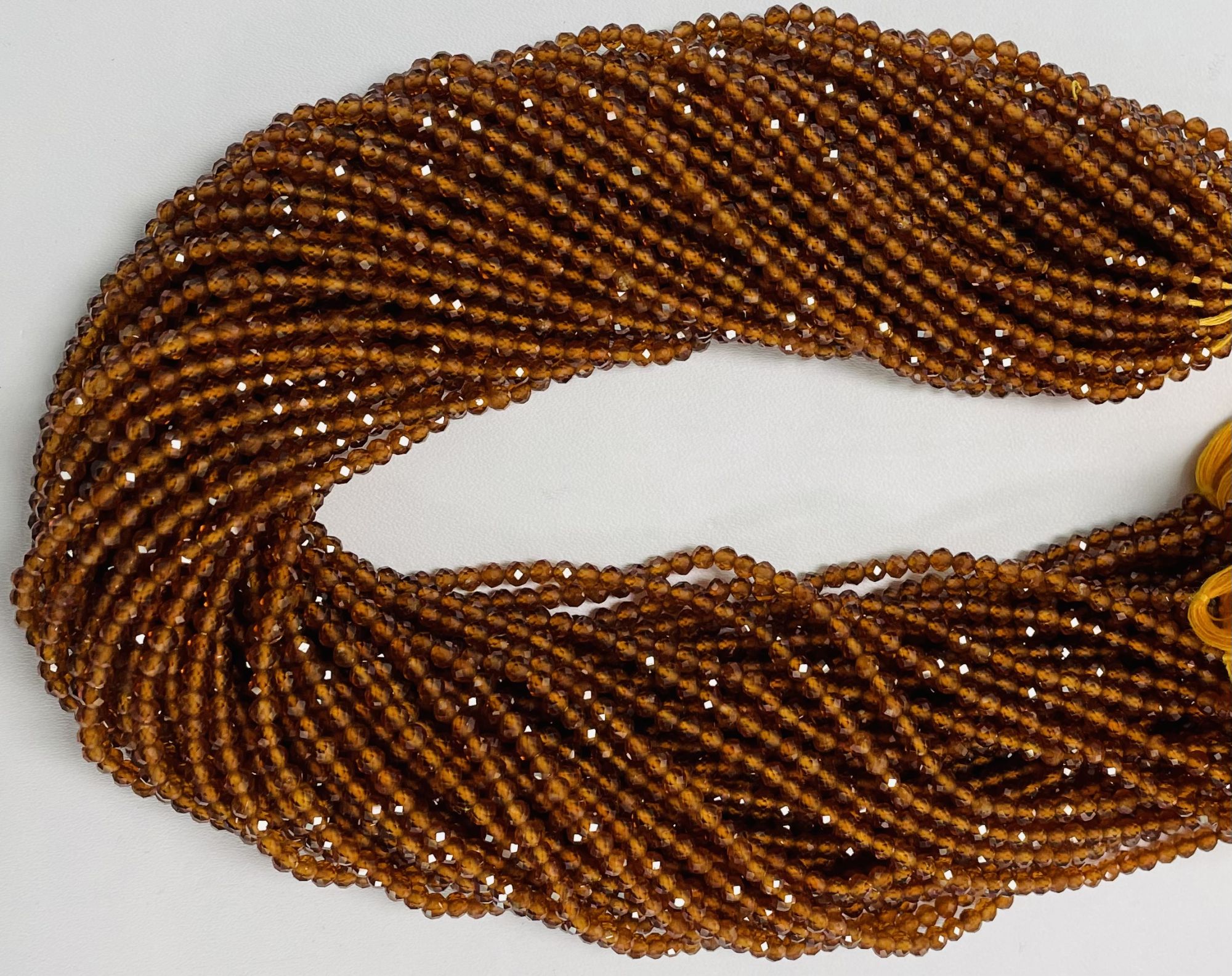 Hessonite Garnet Rondelle Faceted