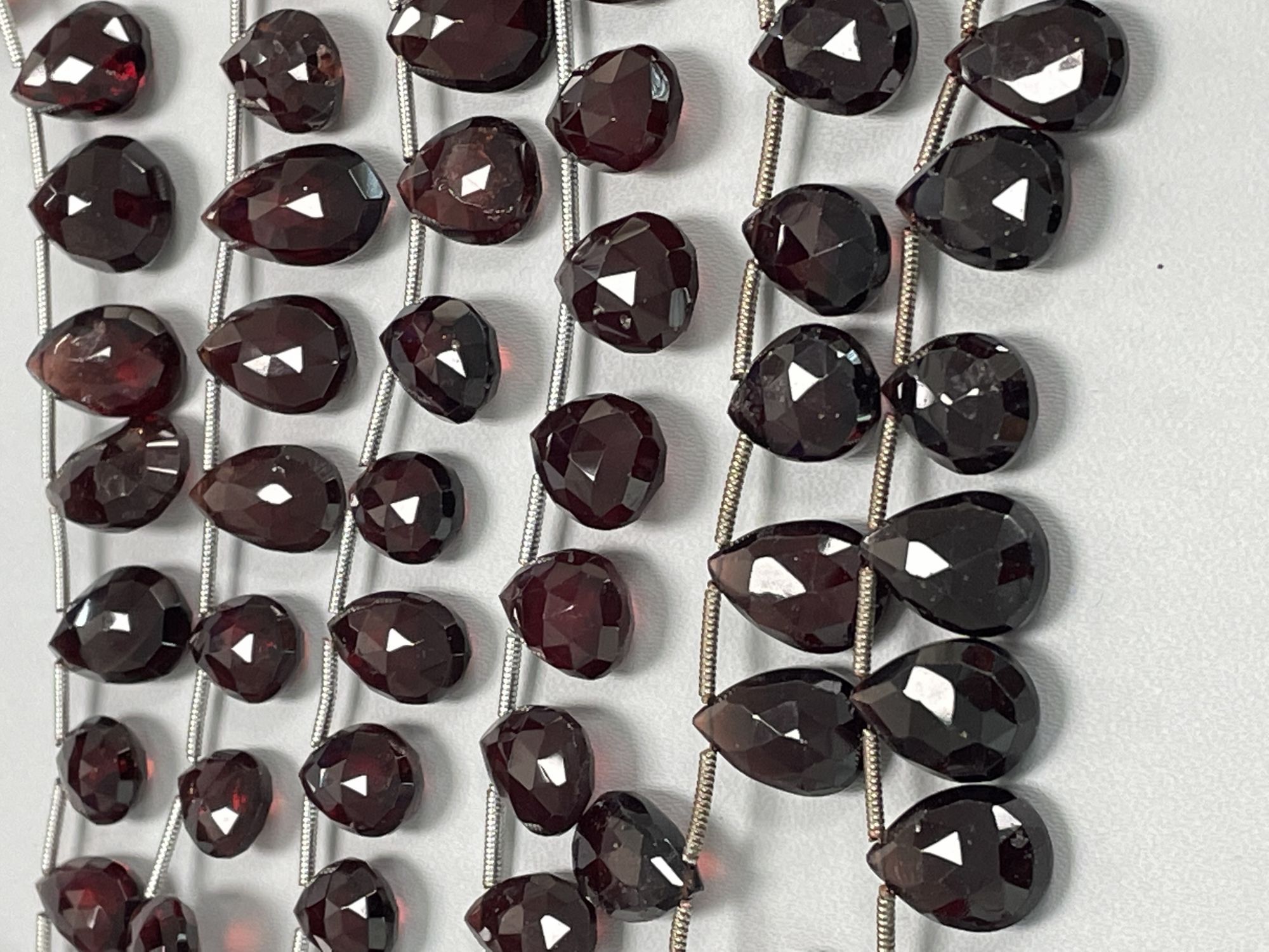 Red Garnet Pear Faceted