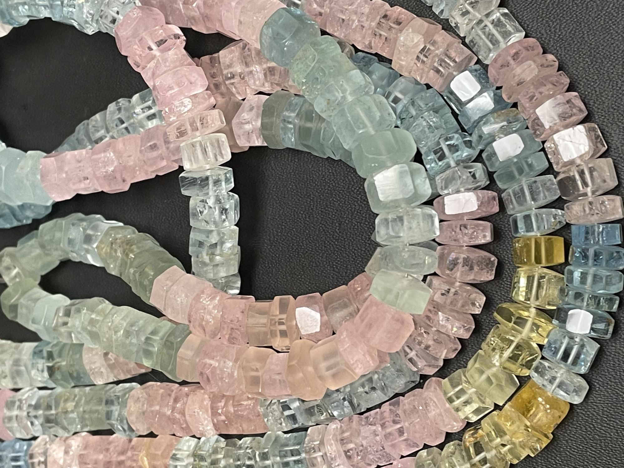 Multi Aquamarine Bolt Faceted