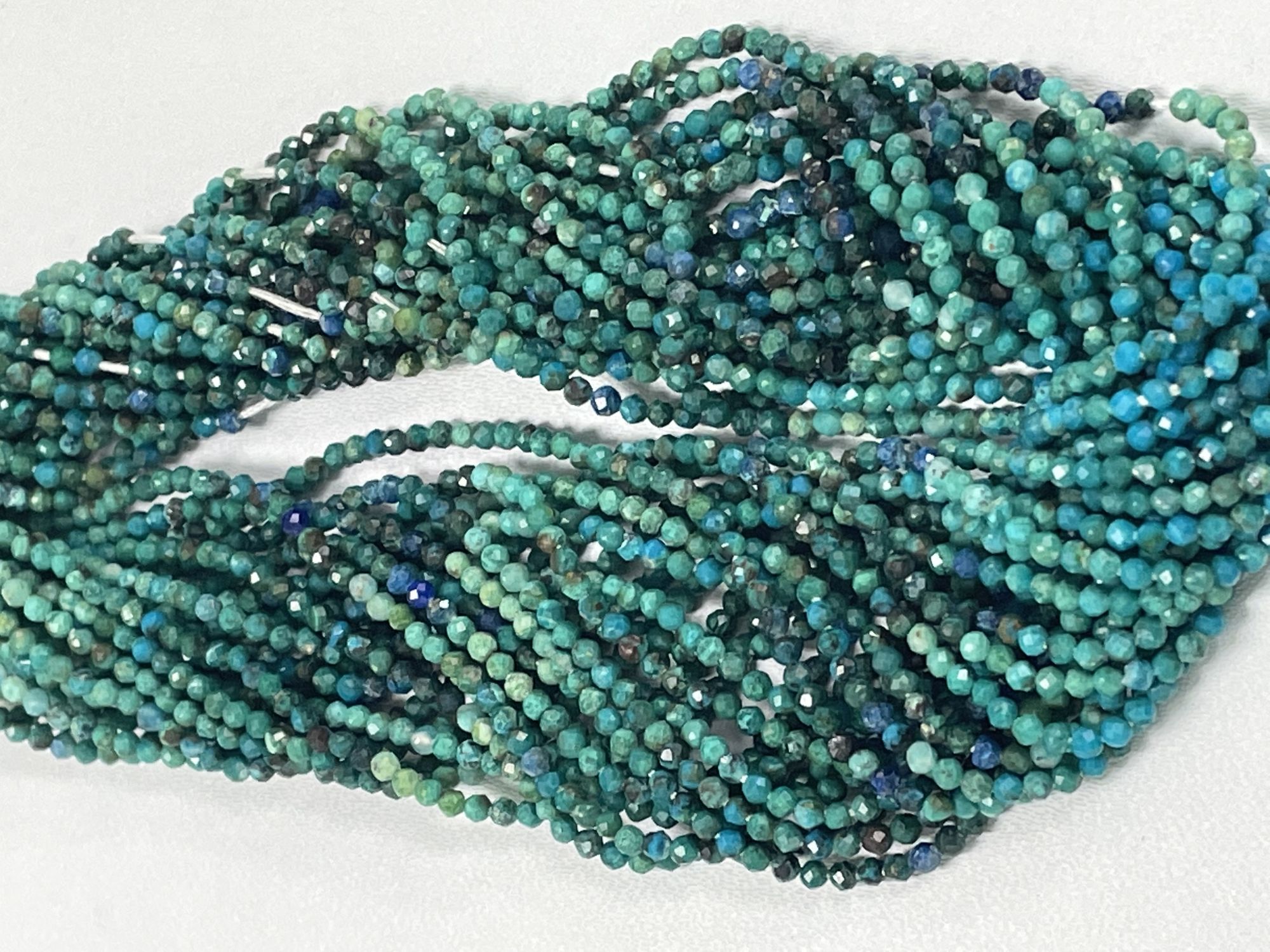 Chrysocolla Rondelle Faceted