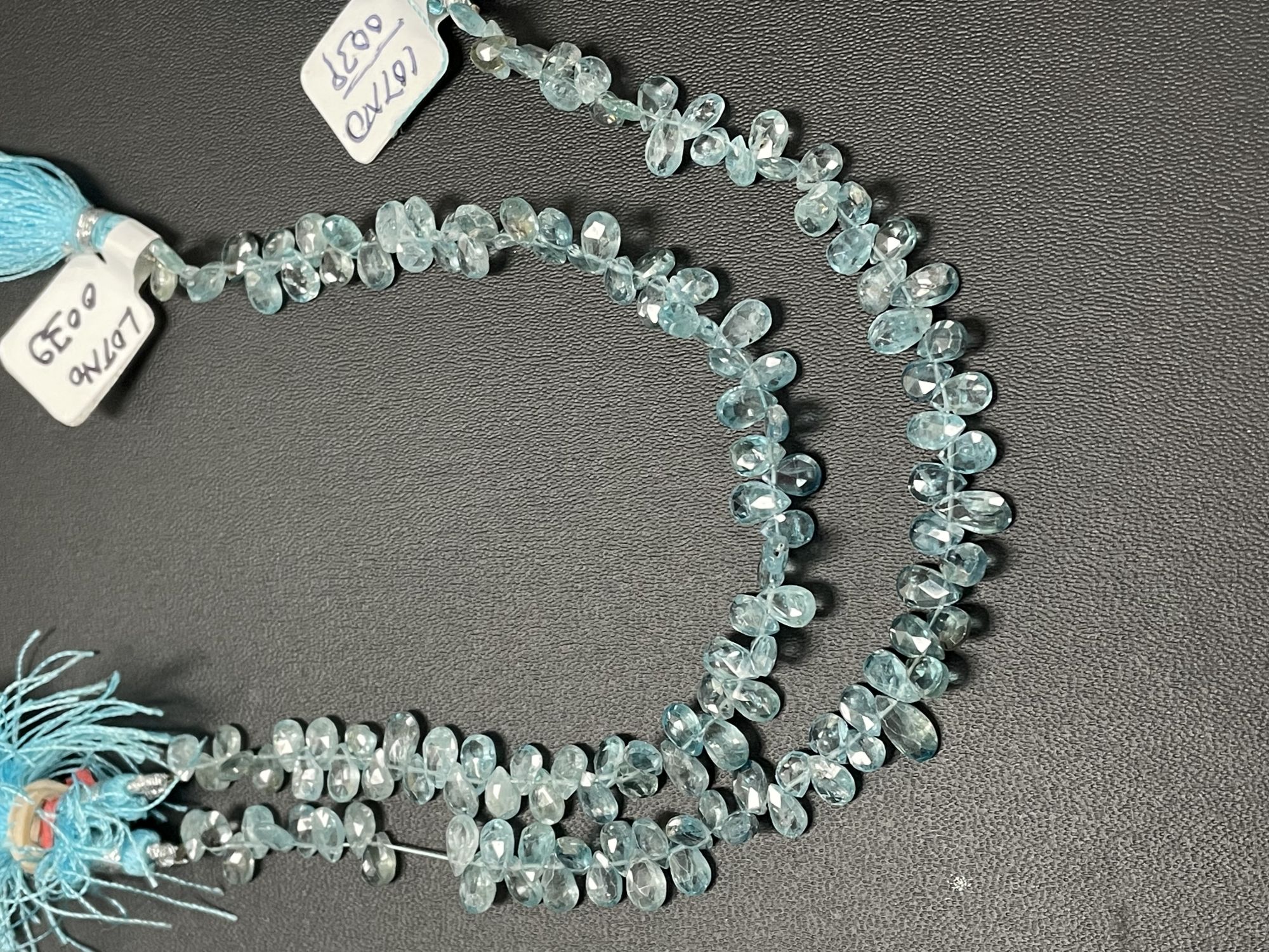 Blue Zircon Pear Faceted