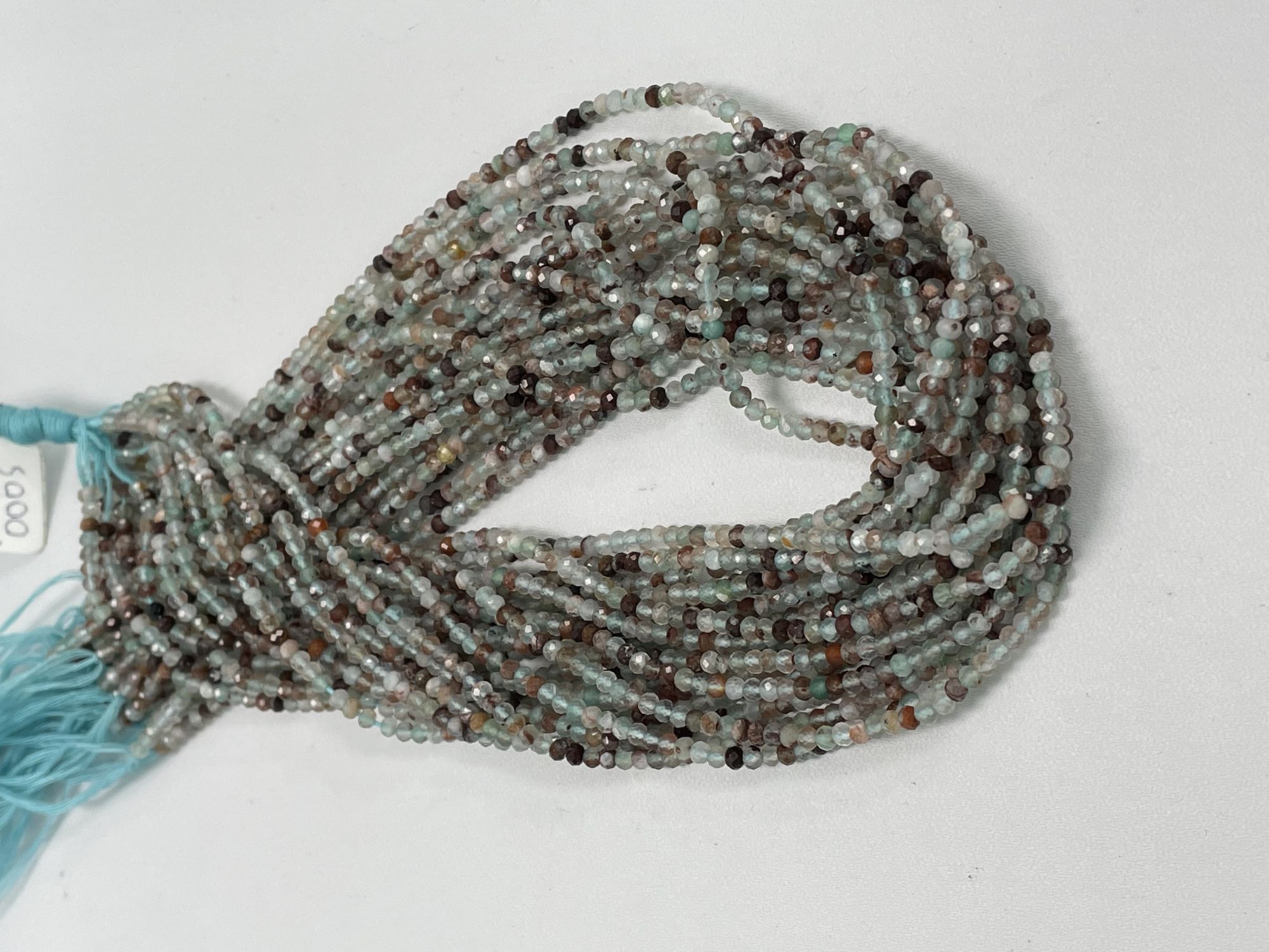 Aqua Chrysoprase Rondelle Faceted