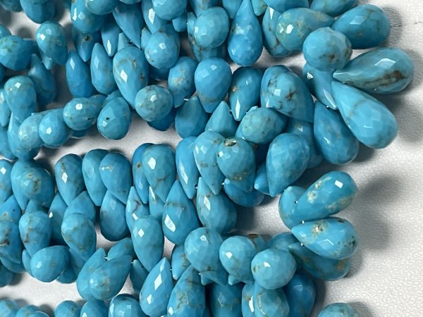 Turquoise Drop Faceted