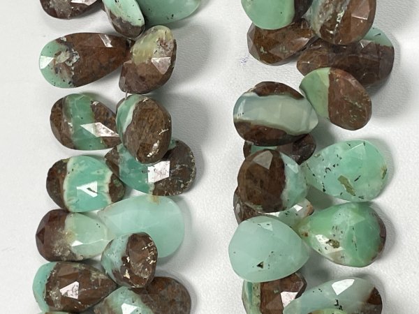Chrysoprase Pears Faceted