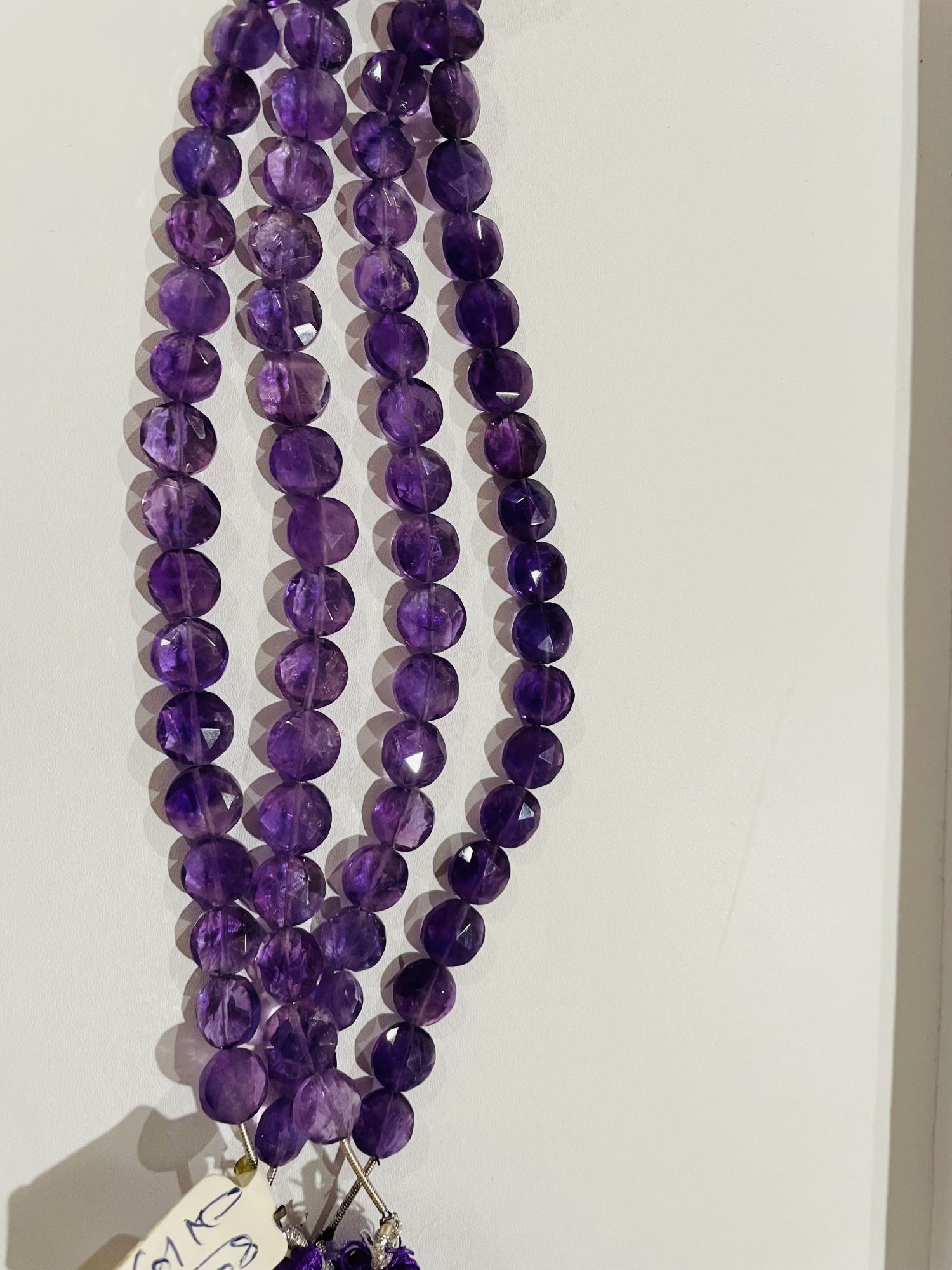 Amethyst coin Faceted