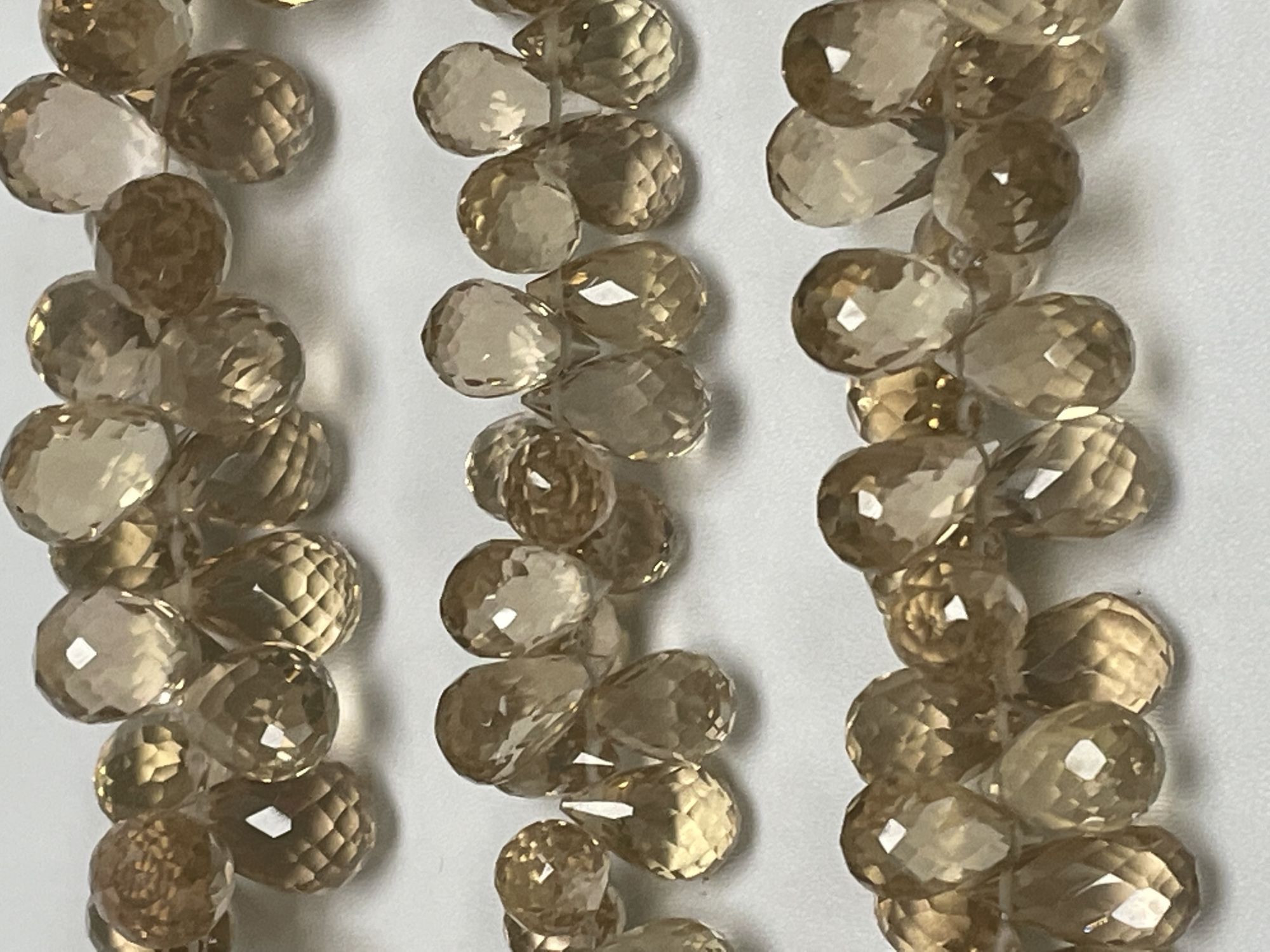 Champagne Quartz Drop Faceted