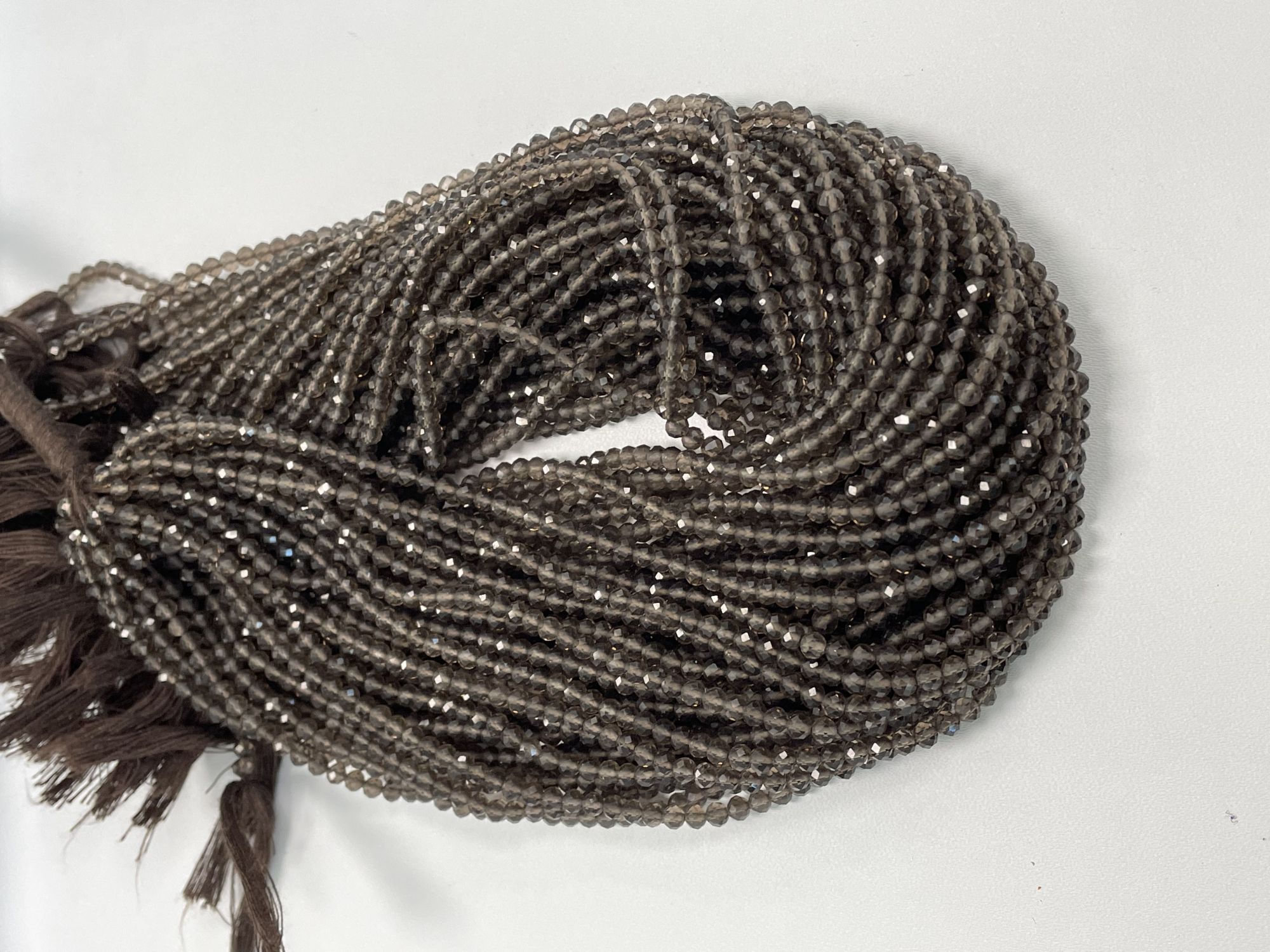 Smoky Quartz Rondelle Faceted