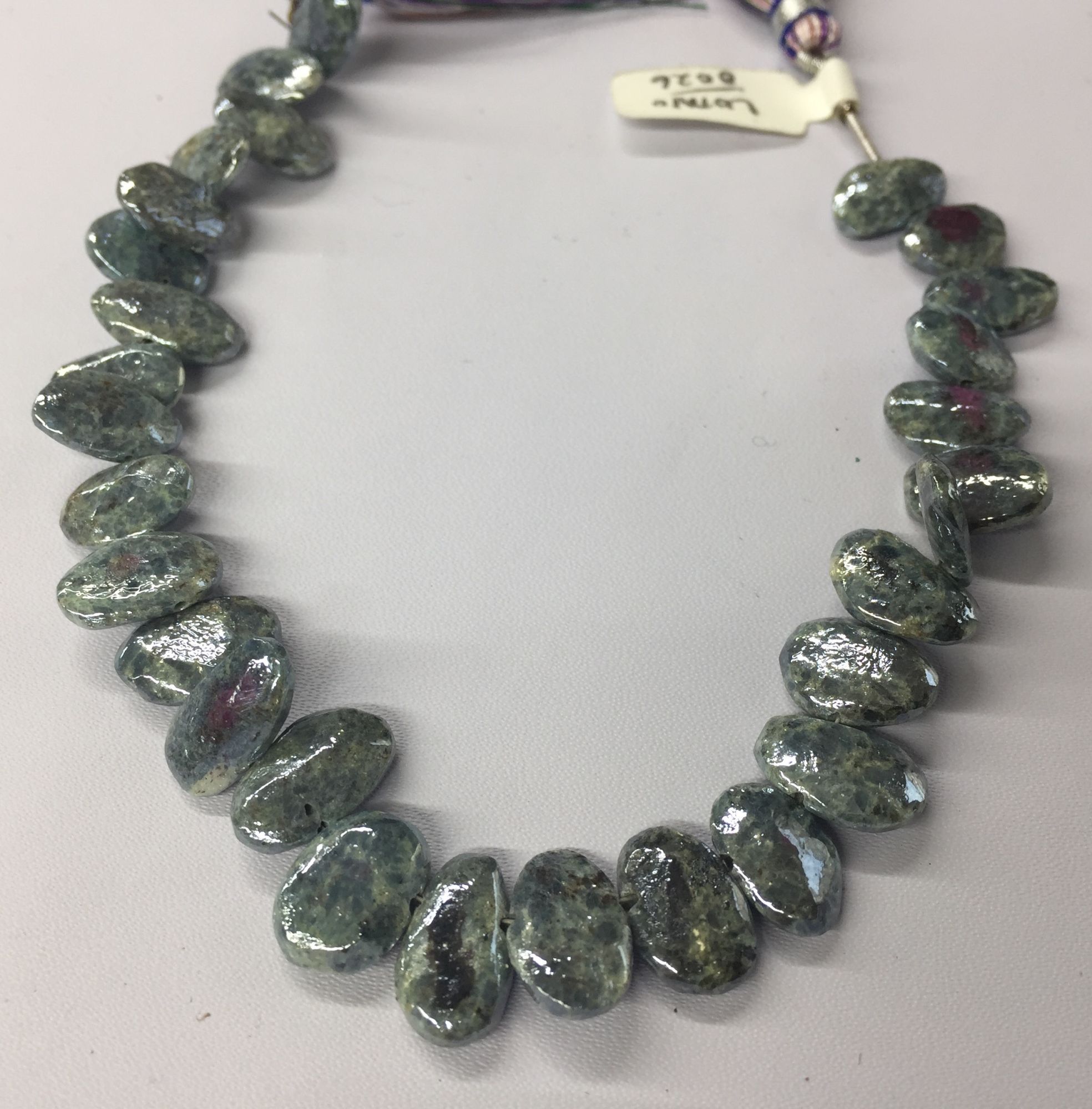 Ruby Zosite nuggets Faceted