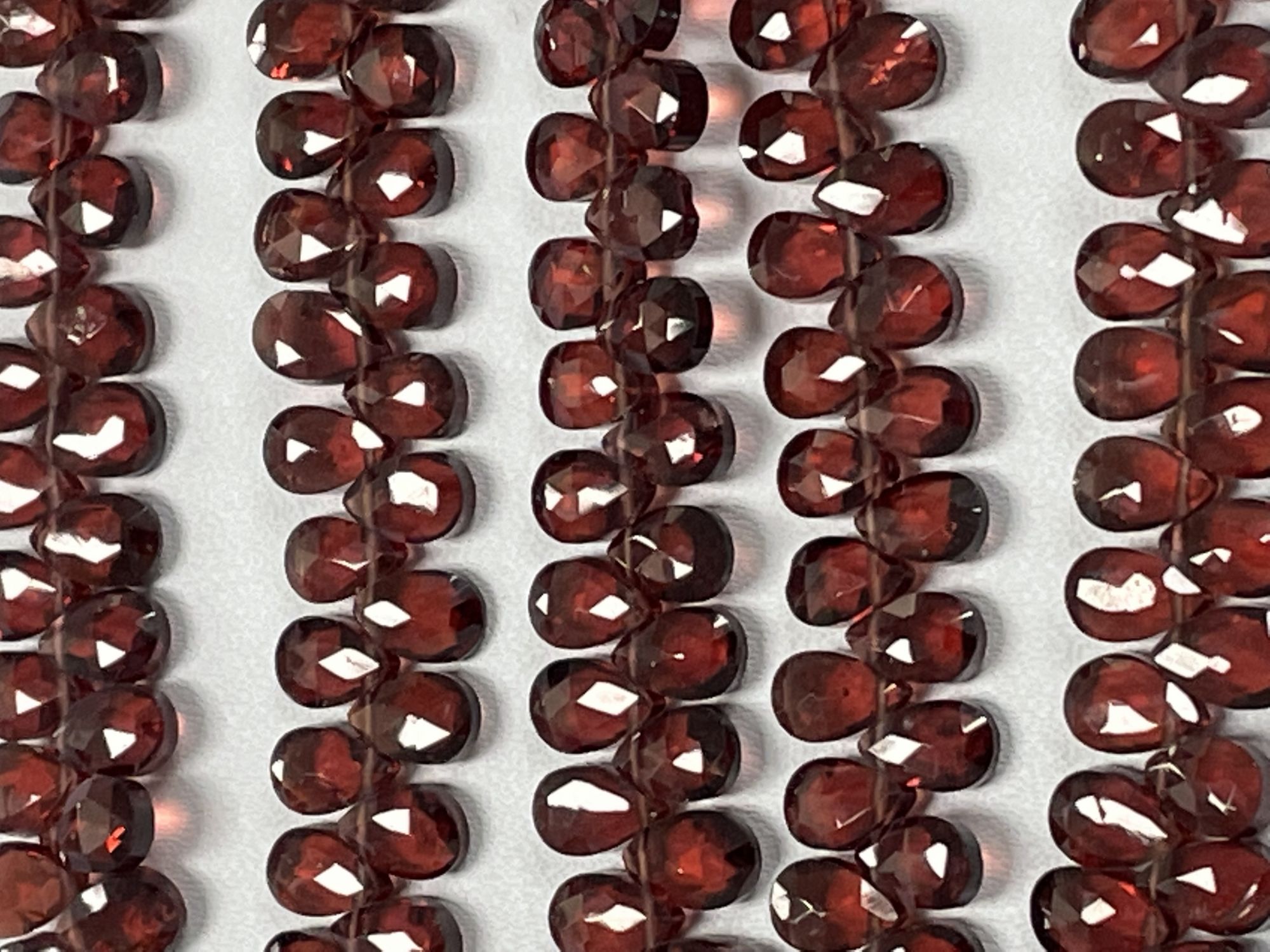 Red Garnet Pear Faceted