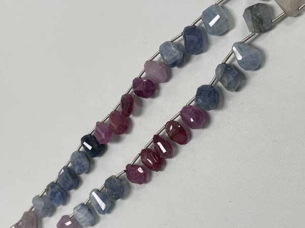 Multi Color Sapphire Nugget Faceted