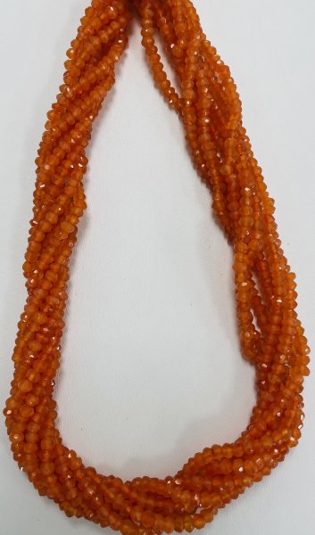 Carnelian Rondelle Faceted