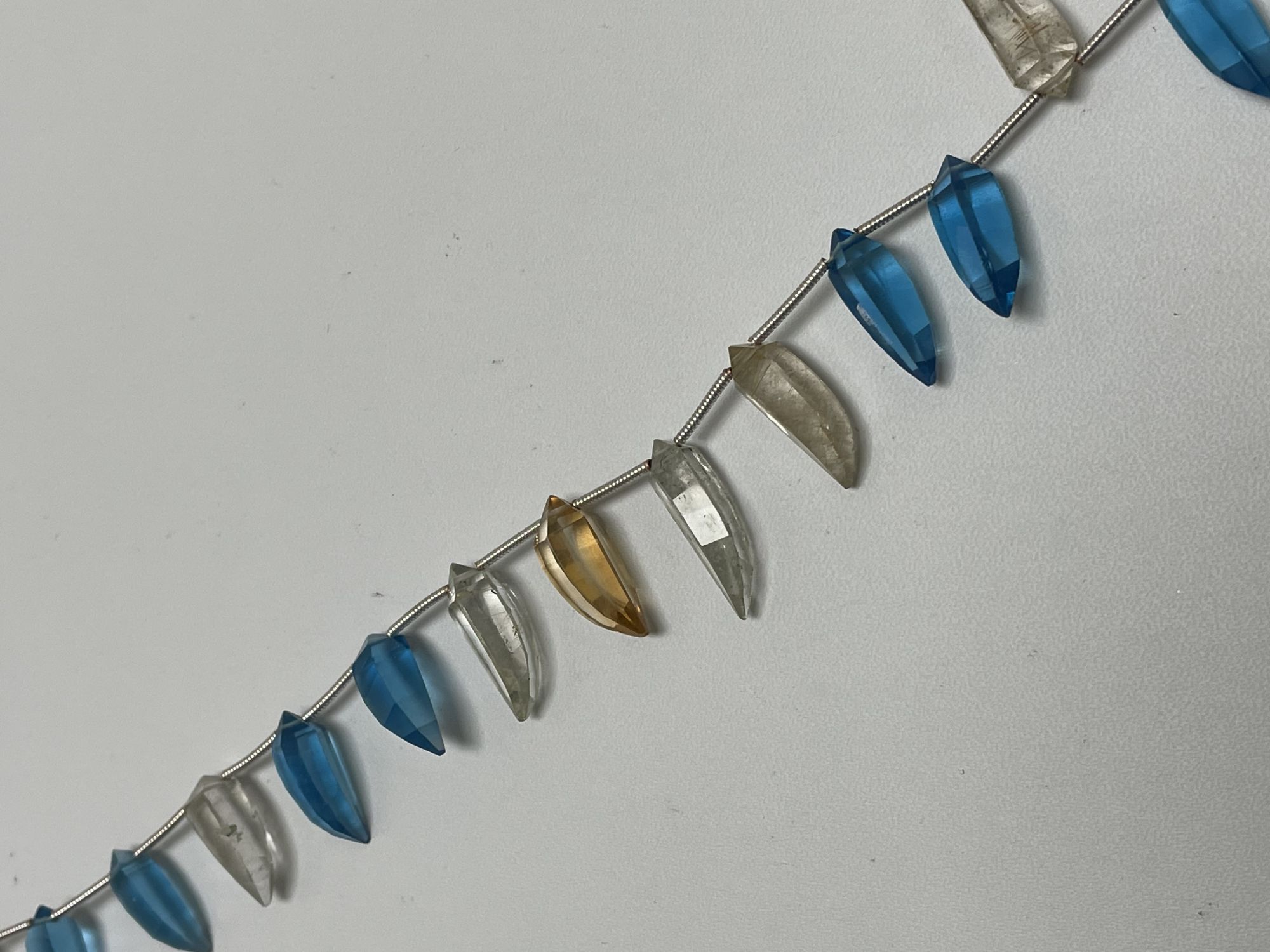 Multi Hydro Quartz Okra Faceted