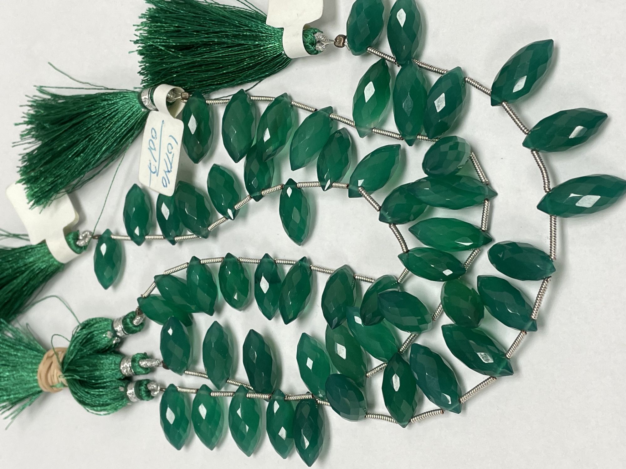 Green Hydro quartz Puff Marquise Faceted