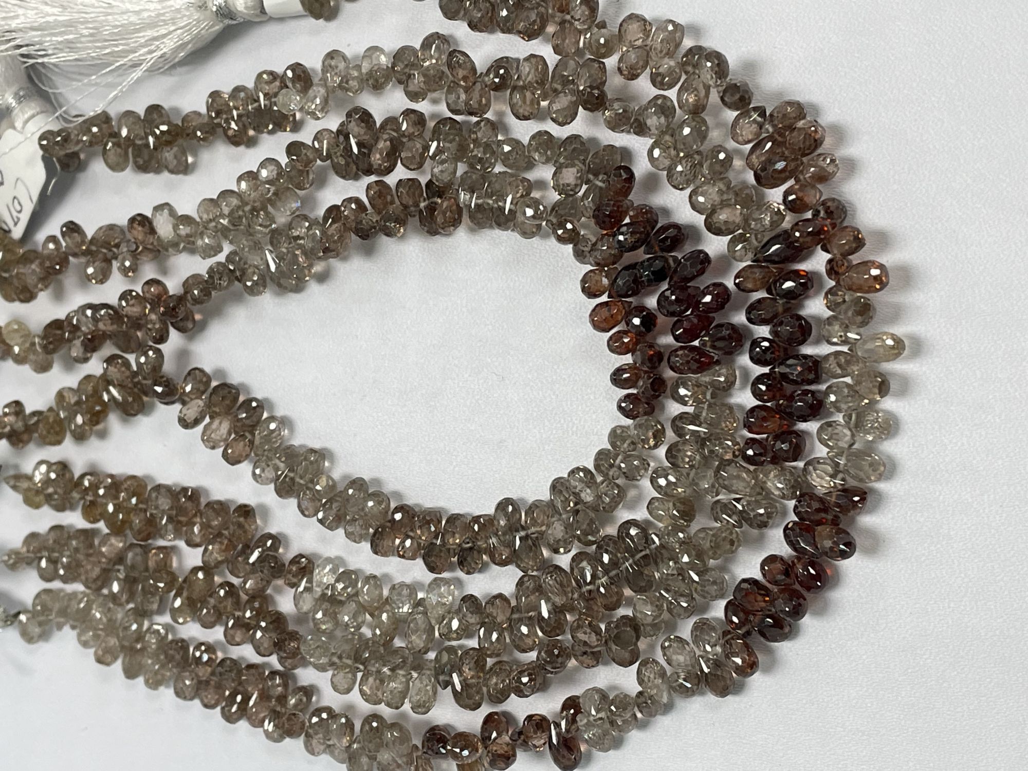 Shaded Zircon Drop Faceted