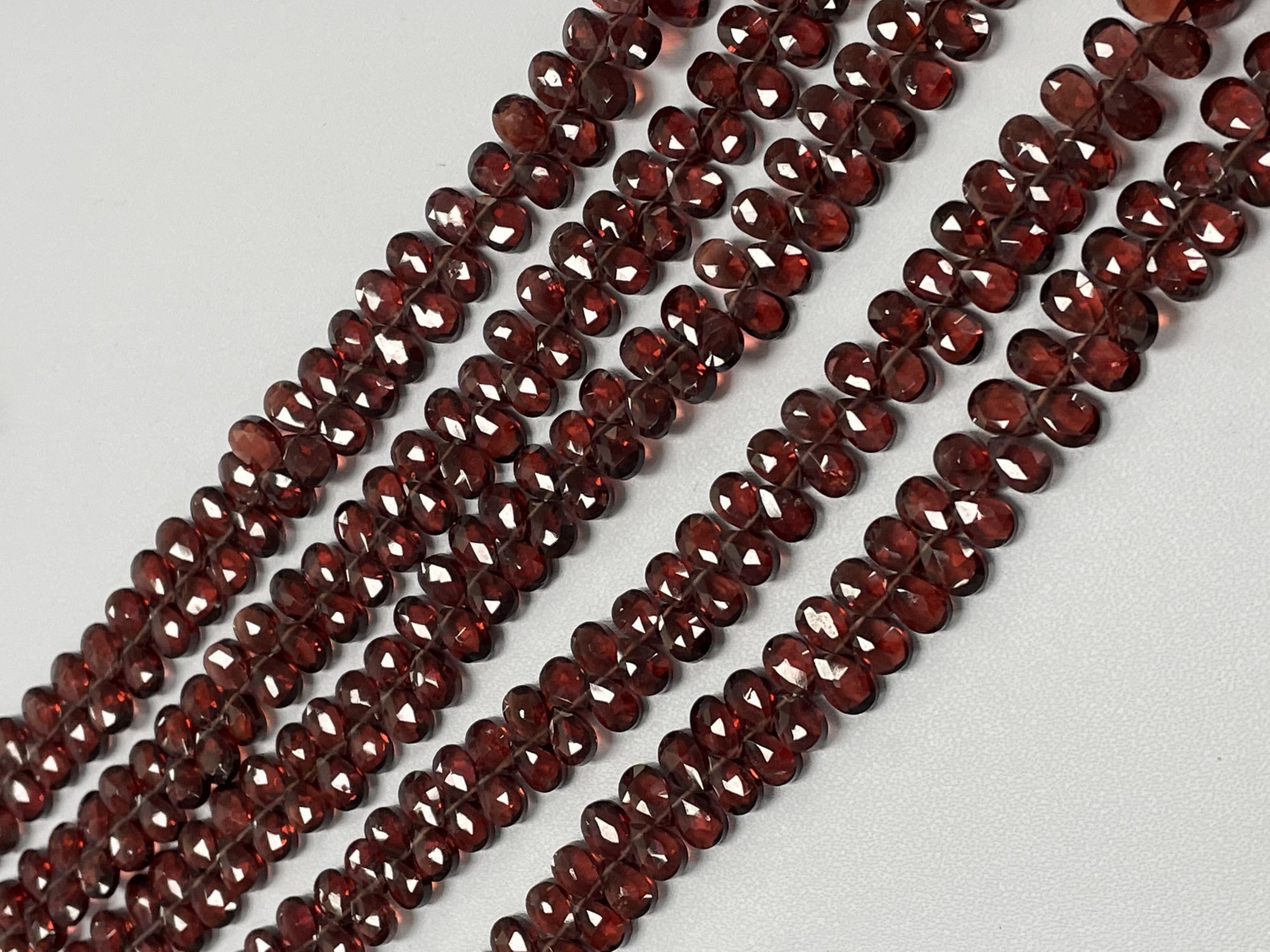 Red Garnet Pear Faceted