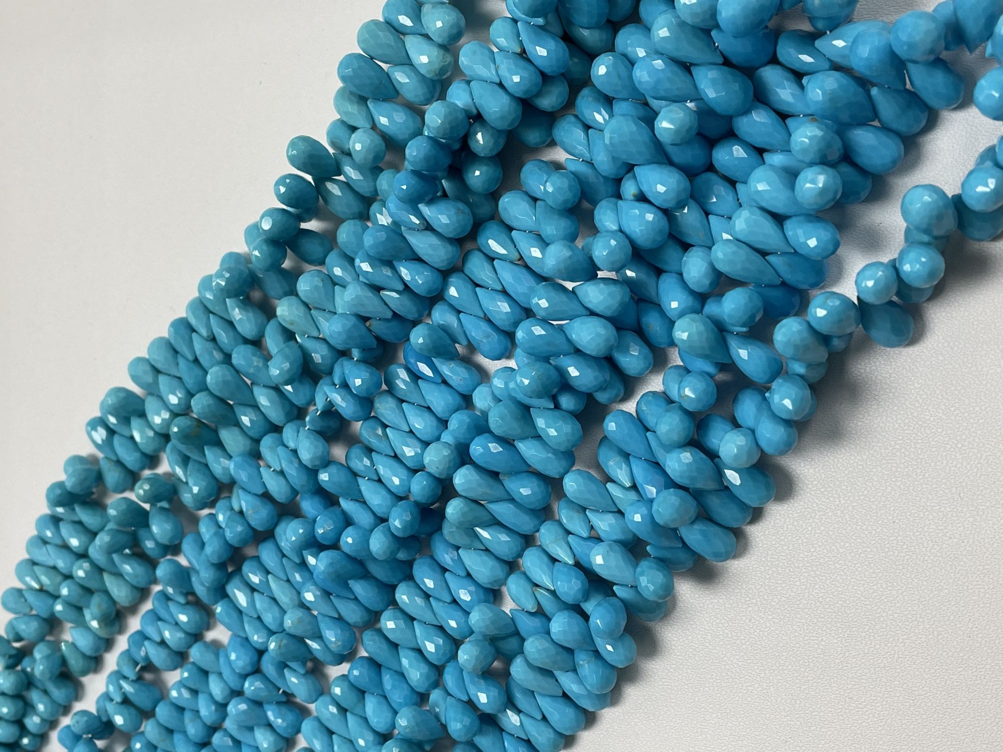 Turquoise Drop Faceted