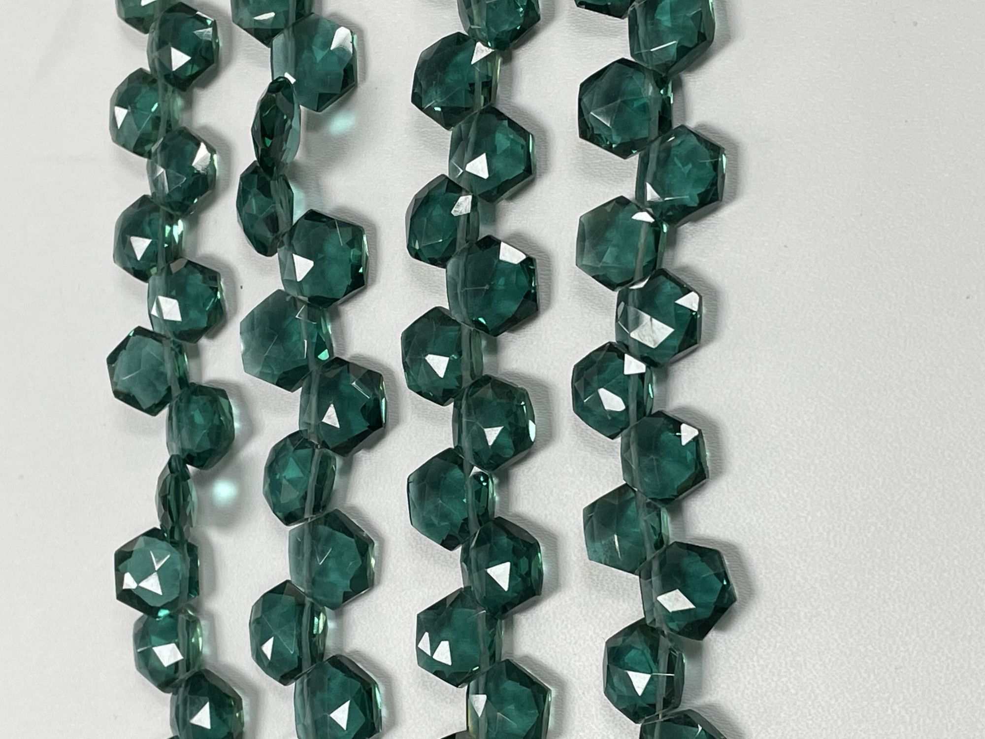 Green Hydro Quartz Hexagon Faceted