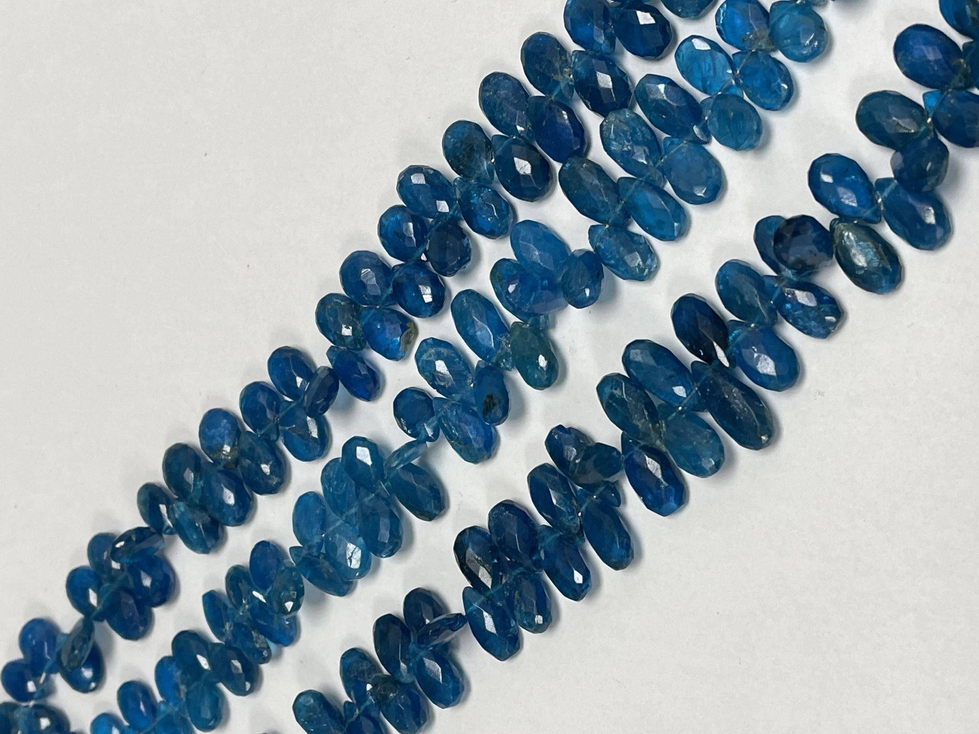Blue Apatite Pear Faceted