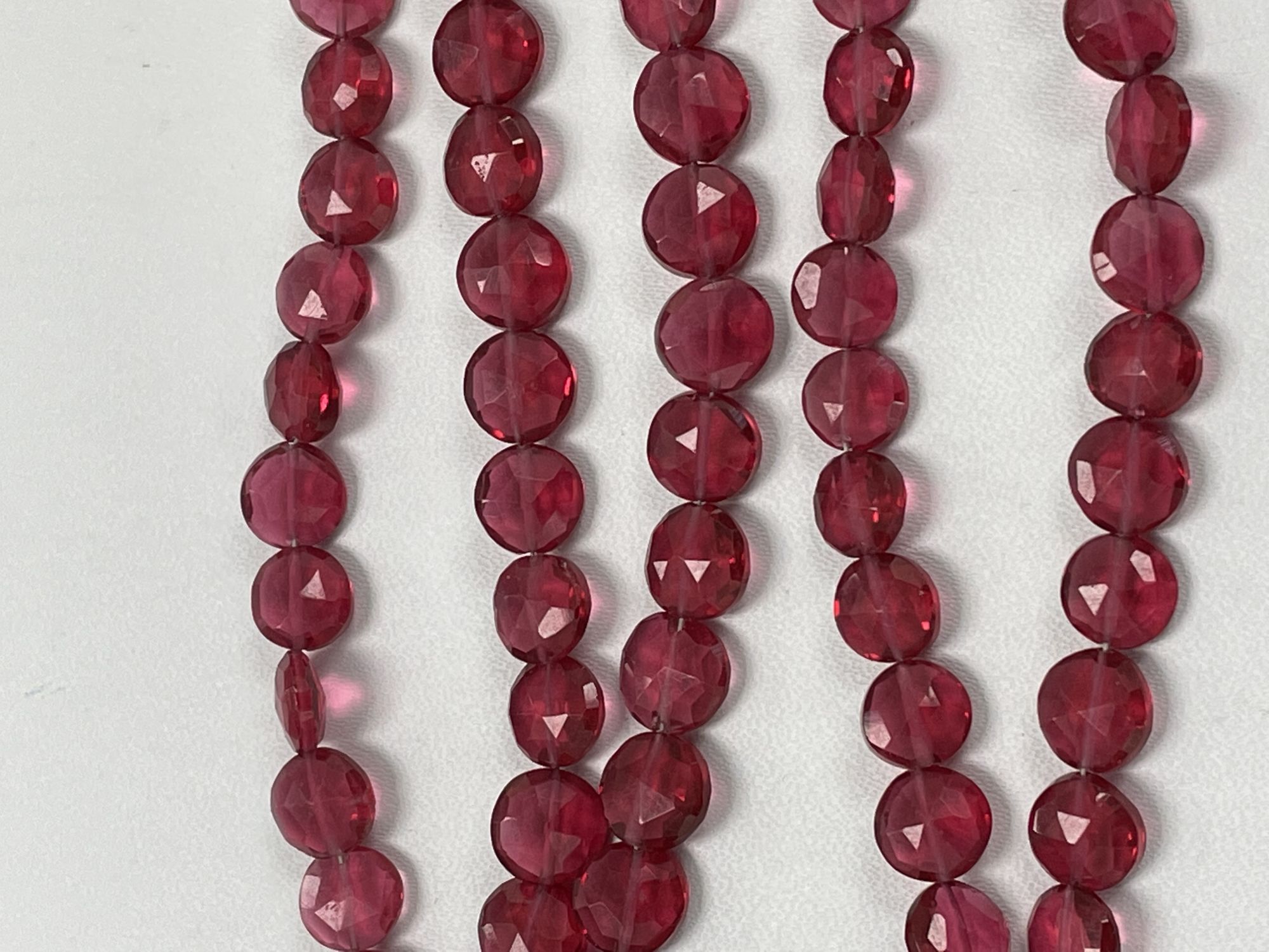 Pink Hydro Quartz Coin Faceted