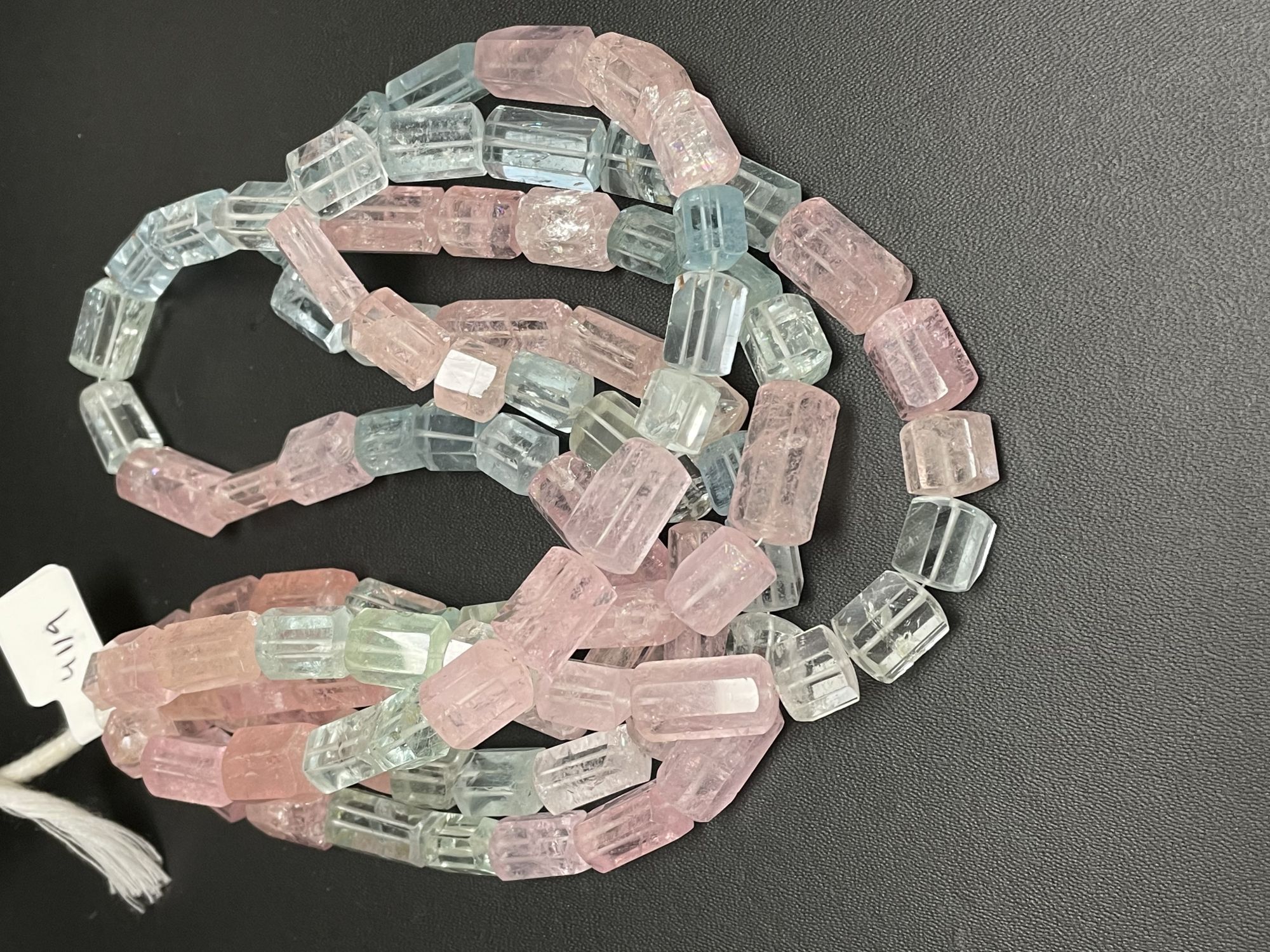 Multi Aquamarine Tube Faceted