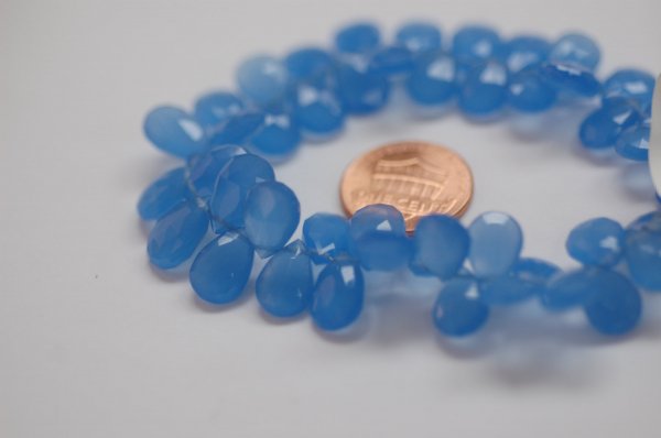 Beautiful Blue Hydro Pear Faceted