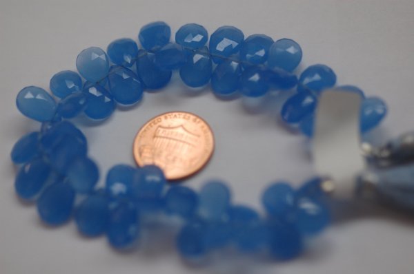 Beautiful Blue Hydro Pear Faceted