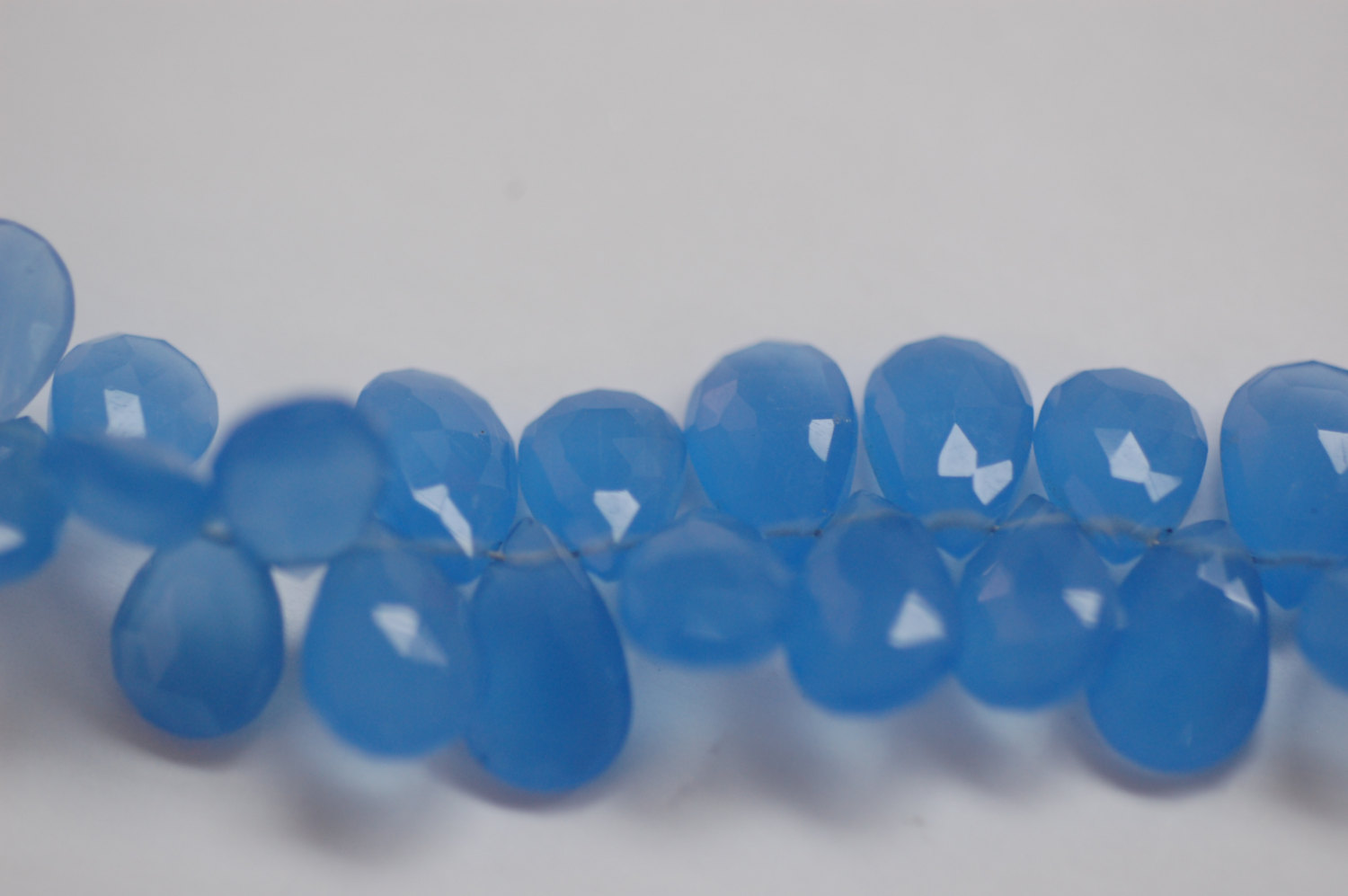 Beautiful Blue Hydro Pear Faceted