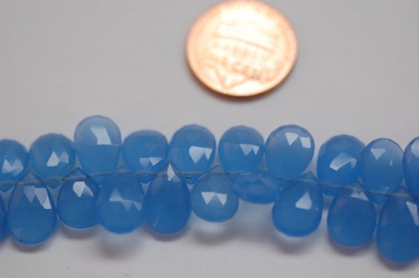 Beautiful Blue Hydro Pear Faceted