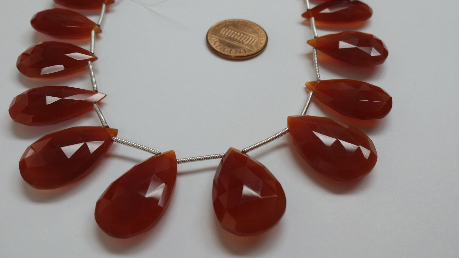 Beautiful Carnelian Pears Faceted