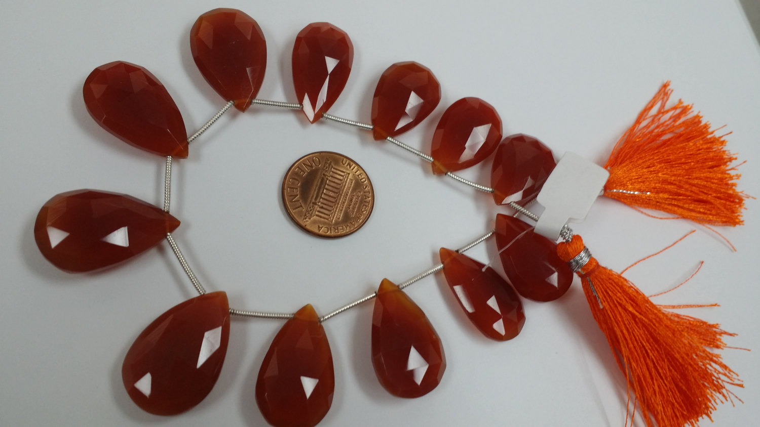 Beautiful Carnelian Pears Faceted