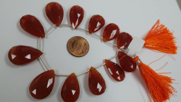 Beautiful Carnelian Pears Faceted